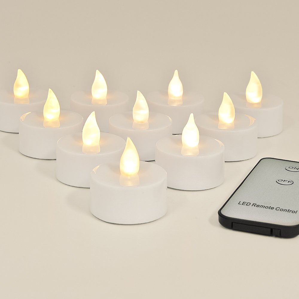 30 LED Tea Lights Set with Remote Control - Battery Operated Flameless Candles, Warm White Flickering Flames, 3.7cm Safe Electric Candles for Weddings, Parties, Home Decor & Romantic Ambiance