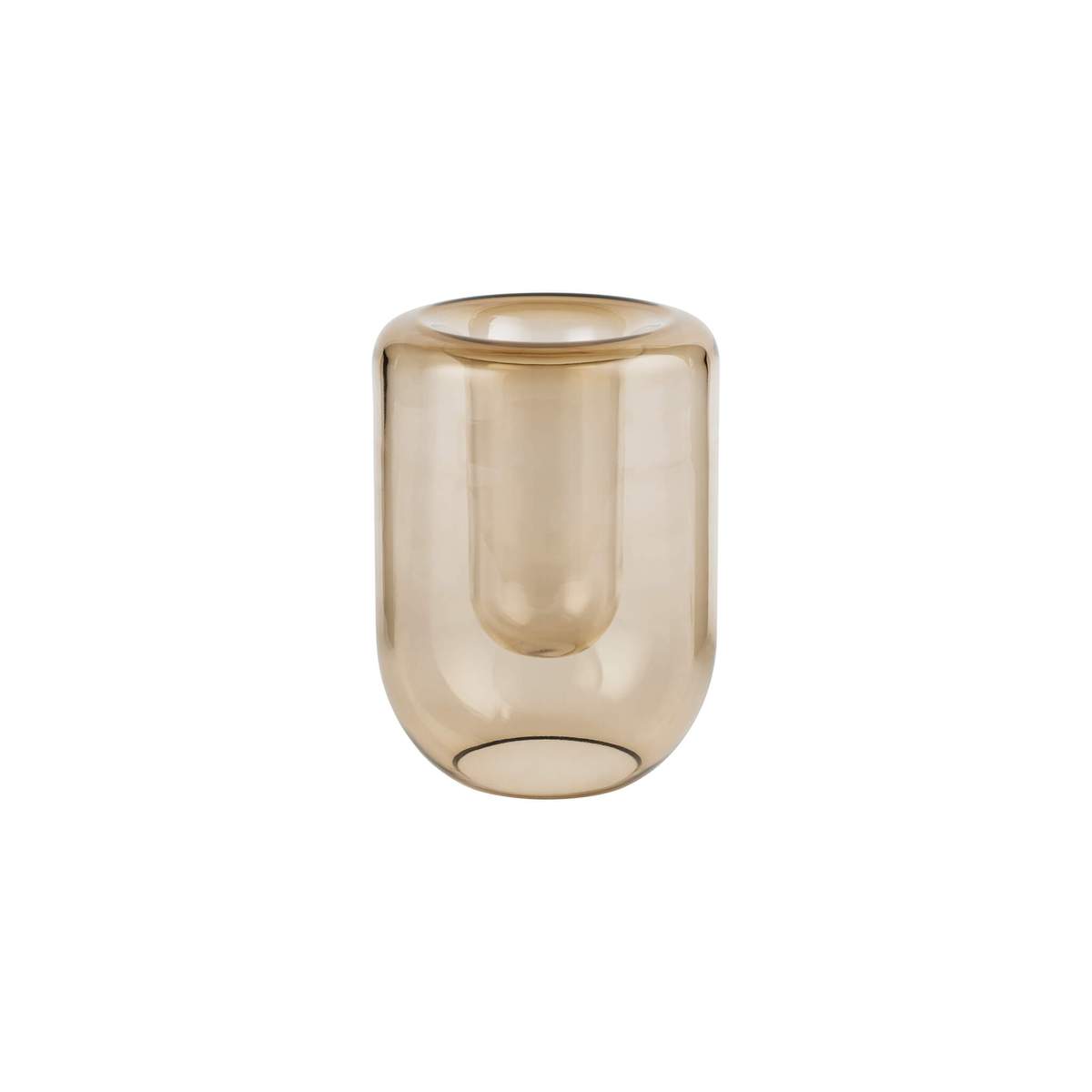 Kristina Dam Studio Large Brown Topaz Opal Vase - Modern Decorative Glass Vase for Home Decor, Wedding Centerpieces & Luxury Gift Giving