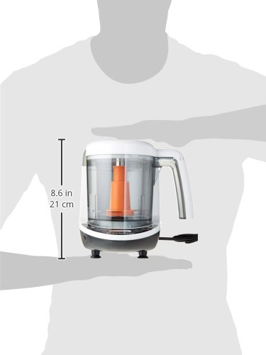 Baby Brezza All-in-One Baby Food Maker & Blender - Steam Cook & Puree Organic Infant Food for Pouches - Includes 3 Reusable Pouches + Funnels - Perfect for Homemade Baby Purees & Toddler Meals