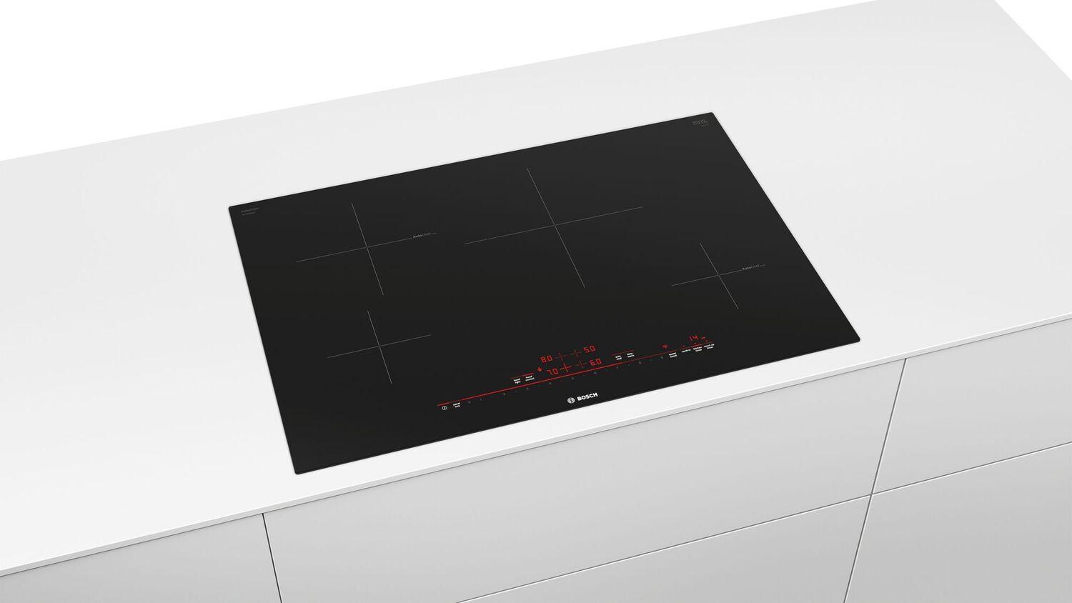 Bosch NIT8060UC 800 Series 30-Inch Black Induction Cooktop - Frameless Surface Mount Design for Modern Kitchens | Perfect for Home Chefs & Professional Cooking