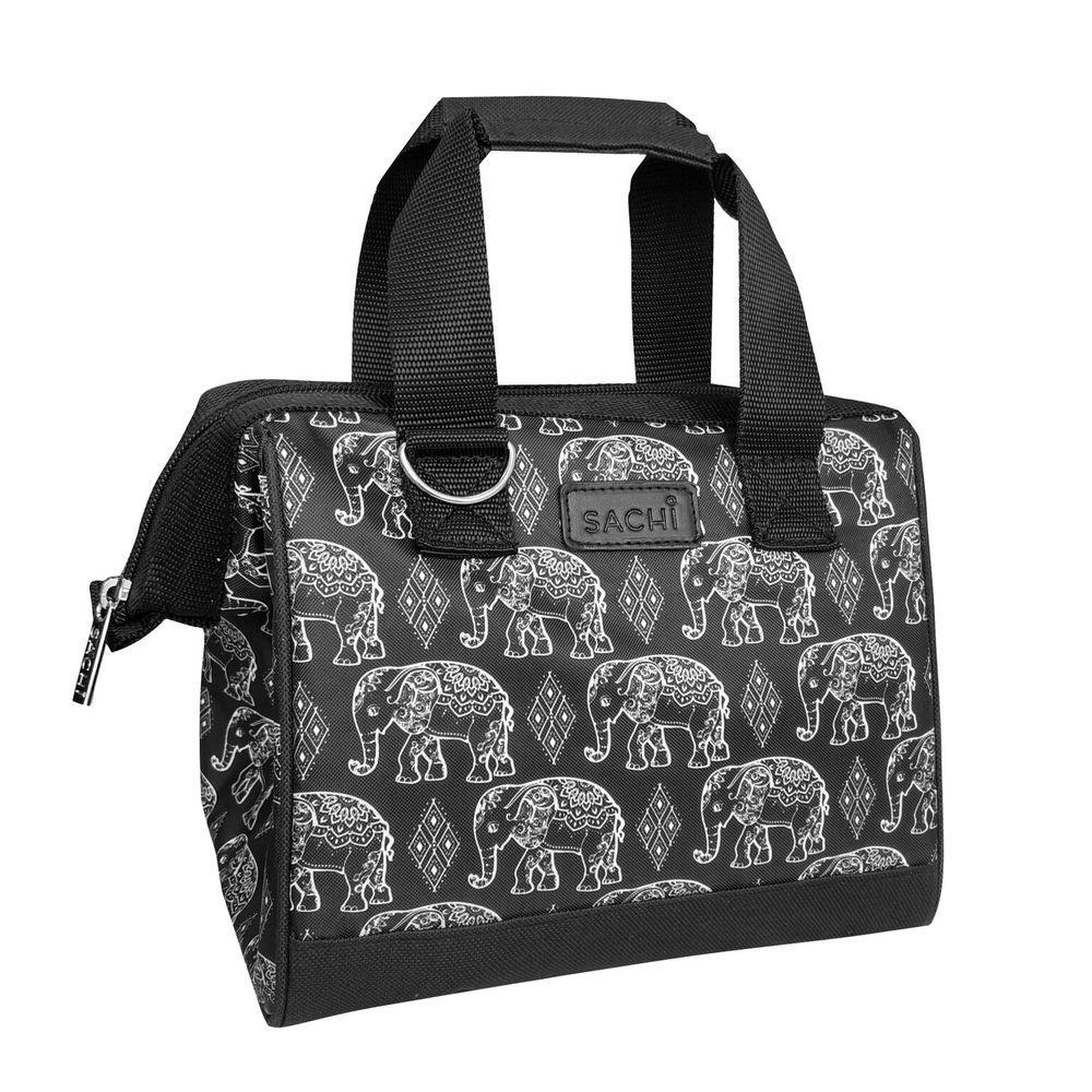 Sachi Insulated Lunch Bag for Women & Men - Boho Elephant Design, Leakproof & Thermal Insulation - Perfect for Work, School, Picnics & Outdoor Activities