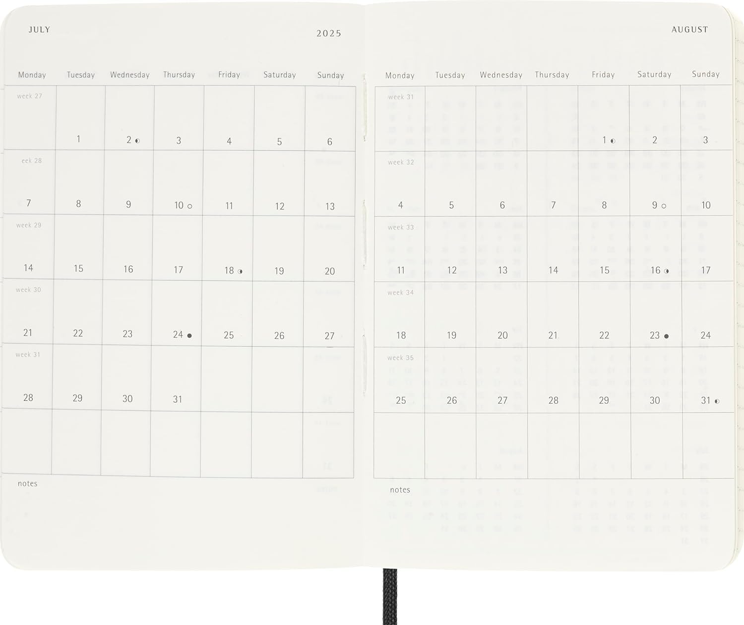 Moleskine Classic 2025 Weekly Planner - 12 Month Pocket Size (3.5