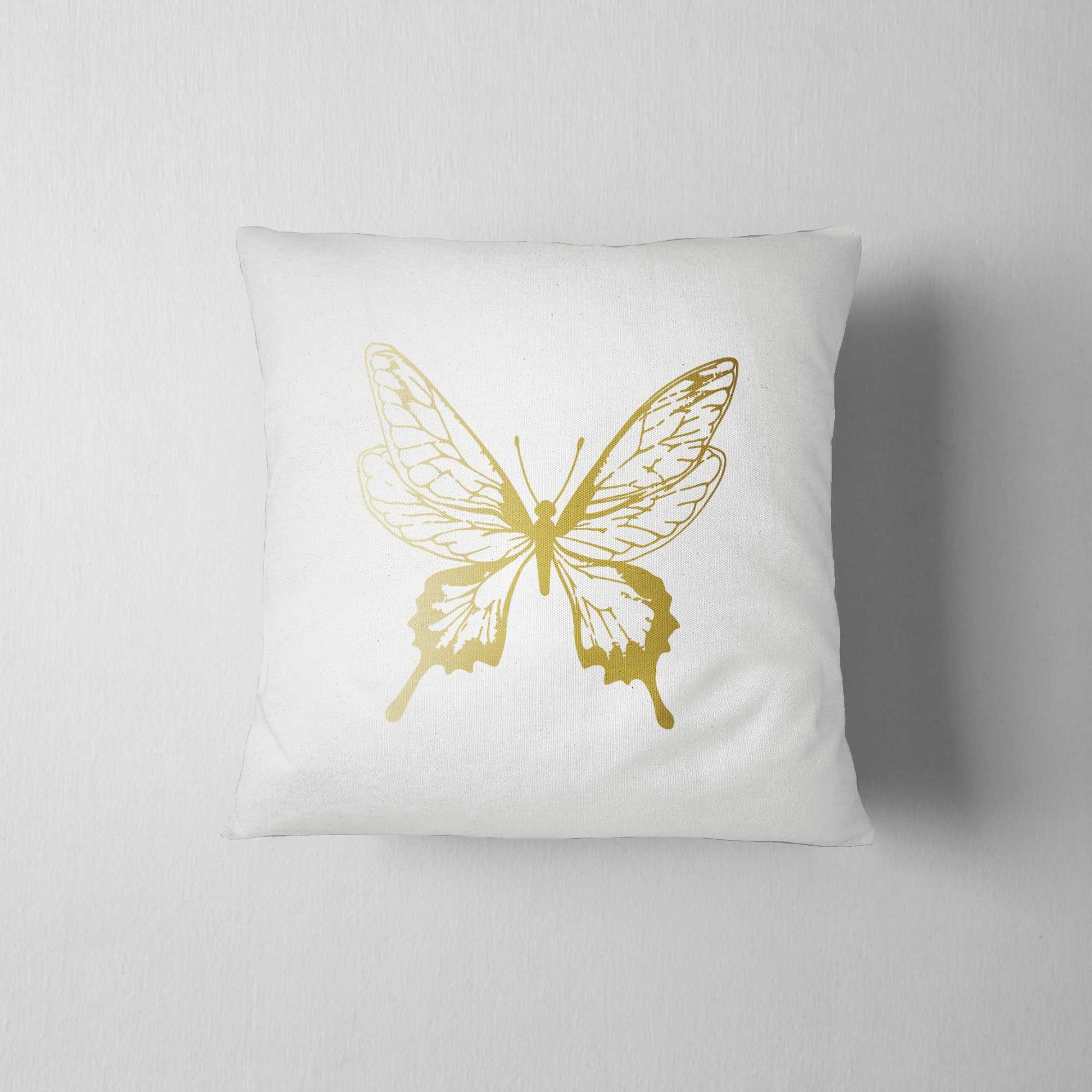 Stylish Butterfly Throw Pillow - Rustic Home Decor for College Dorm, Lake House & Outdoor Furniture - Perfect for Girl Boss Bedroom & Cozy Living Room Scenes