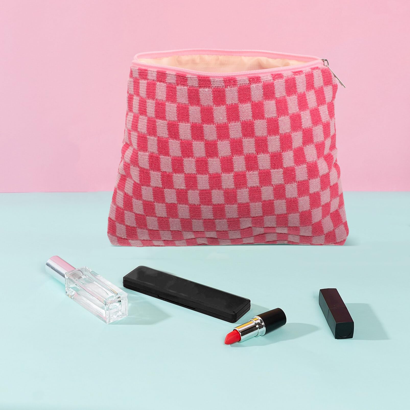 Healvian Portable Tampon & Sanitary Napkin Bag - Pink Small Cosmetic Pouch for Women | Perfect for Travel, Gym, Work & Nursing Essentials Storage | Compact Makeup & Feminine Care Organizer