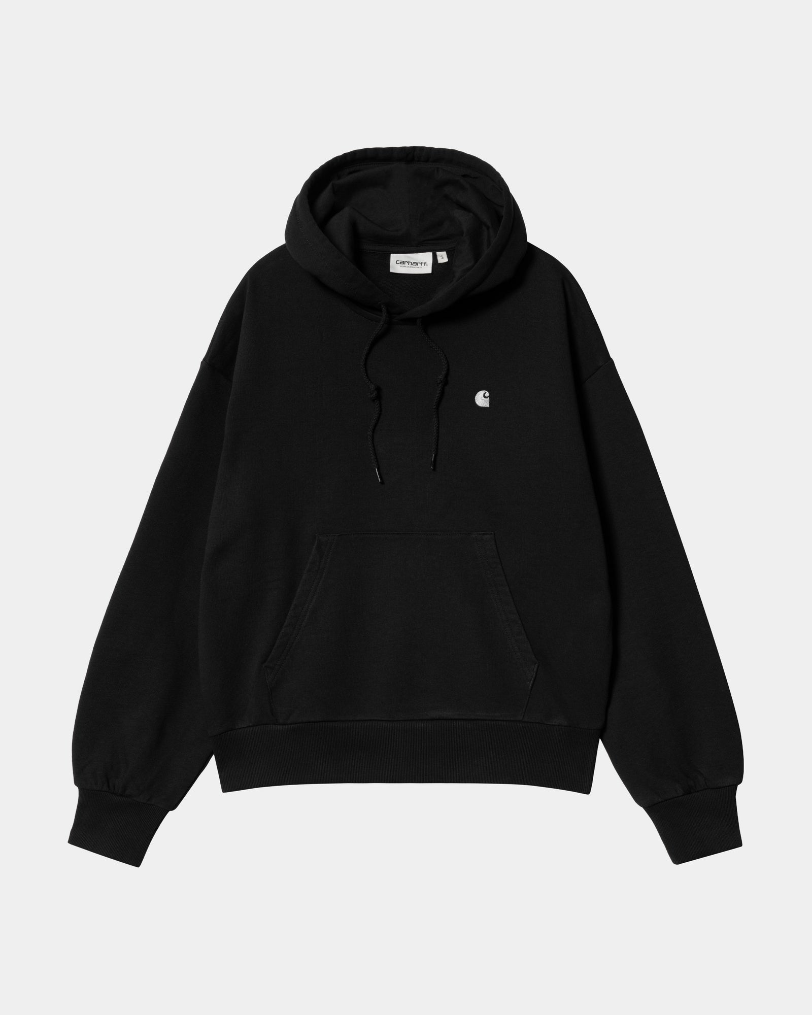 Casey Hooded Sweatshirt for Men & Women - Soft Cotton Pullover with Kangaroo Pocket - Black Unisex Casual Hoodie for Streetwear, Lounge & Outdoor Activities