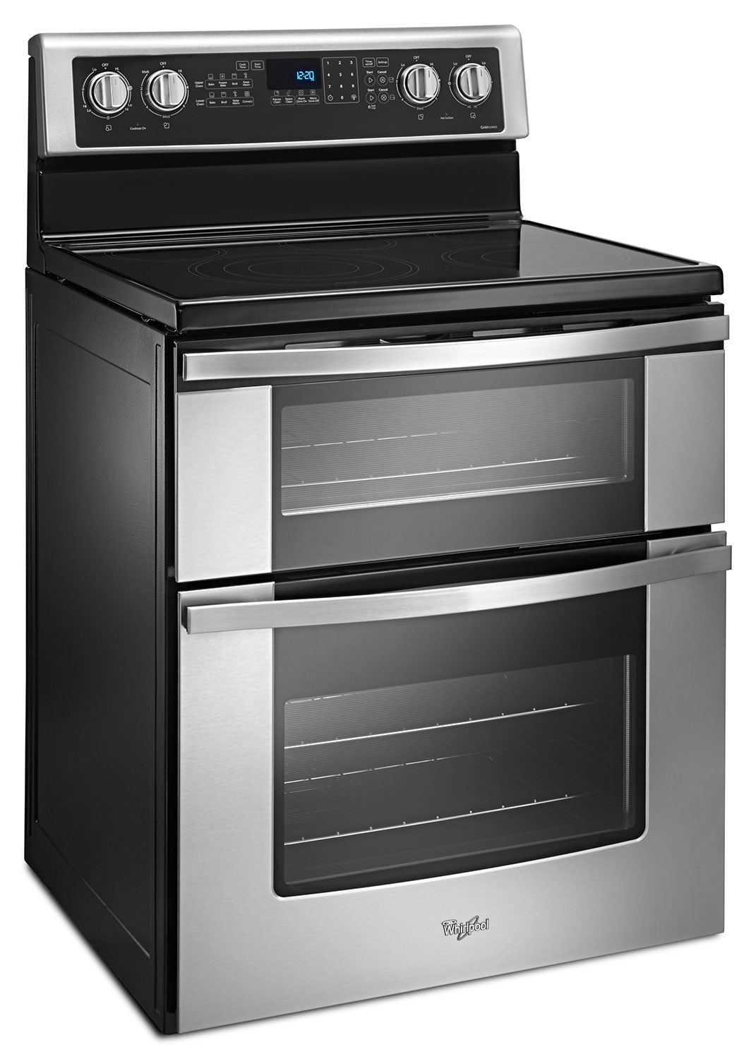 Whirlpool YWGE745C0FS 6.7 Cu. Ft. Stainless Steel Electric Double Oven Range - Perfect for Large Family Cooking & Holiday Baking