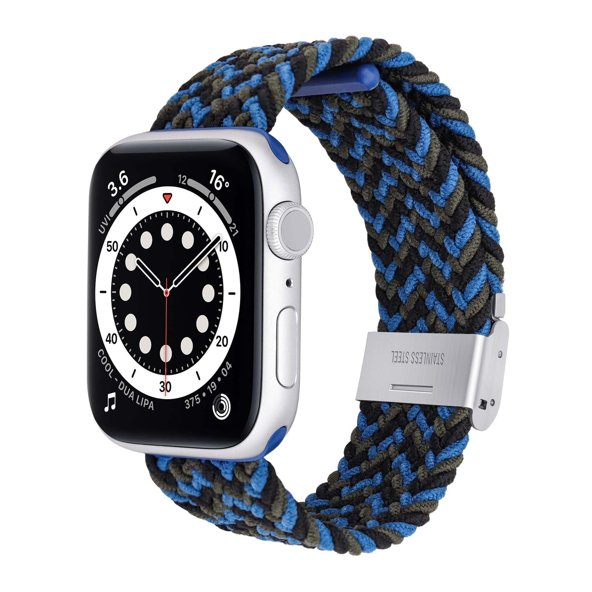 Stretchy Braided Elastic Watch Band Compatible with Apple Watch Series 8/7/6/5/4/3/2/1/SE - Adjustable Breathable Sport Strap for Women & Men - Fits 38mm 40mm 41mm 42mm 44mm 45mm iWatch - Perfect for Workouts, Running & Everyday Wear