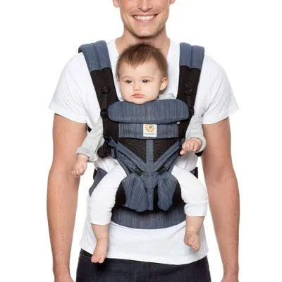 Omni 360 Cool Air Mesh 4-Position Baby Carrier - Lightweight & Breathable Infant Carrier for Hands-Free Parenting - Perfect for Hiking, Shopping & Travel (Indigo)