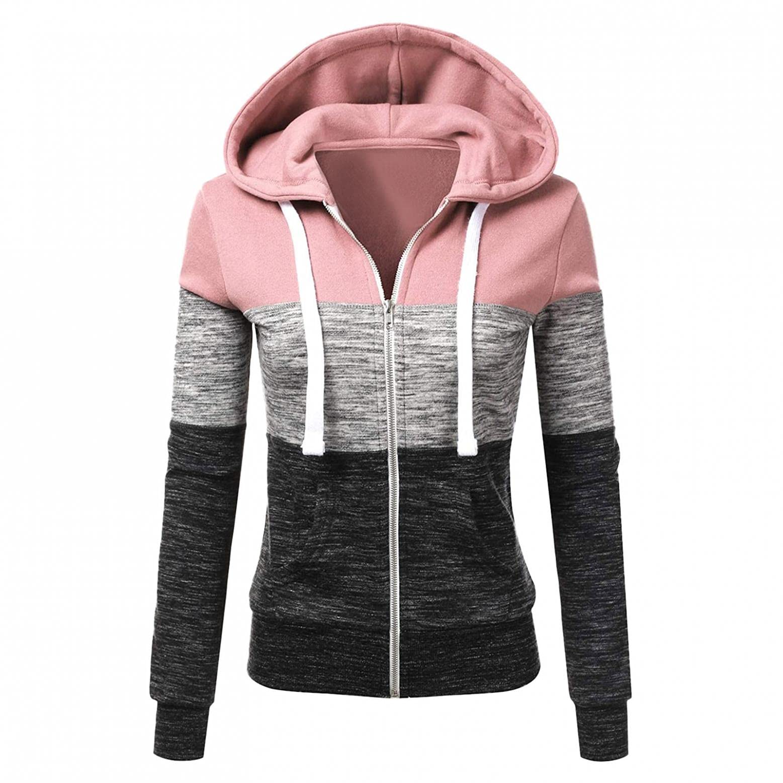 Callcarl Women's Zip Up Hooded Sweatshirt - Casual Long Sleeve Fleece Jacket with Pockets | Perfect for Fall, Winter & Outdoor Activities