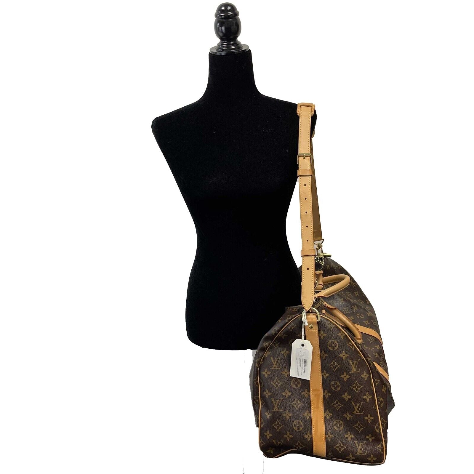 Louis Vuitton Keepall Bandouliere 55 Travel Duffle Bag - Brown Monogram Canvas with Top Handle & Adjustable Shoulder Strap - Perfect for Weekend Getaways & Business Trips