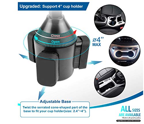 Universal Car Cup Holder Phone Mount - Adjustable Gooseneck Cradle for Smartphones - Perfect for Driving & Navigation