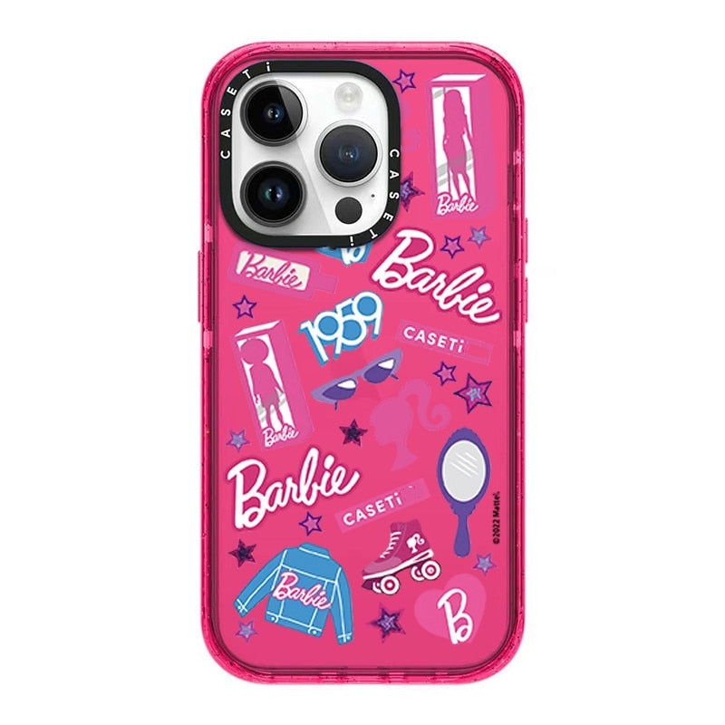 Y2K Kawaii Cute Barbie iPhone Case for 14 Pro Max 13 12 11 - Trendy Aesthetic Phone Shell for Women & Girls - Durable Protective Cover - Perfect Gift for Friends Birthday - Ideal for School, Work & Everyday Use