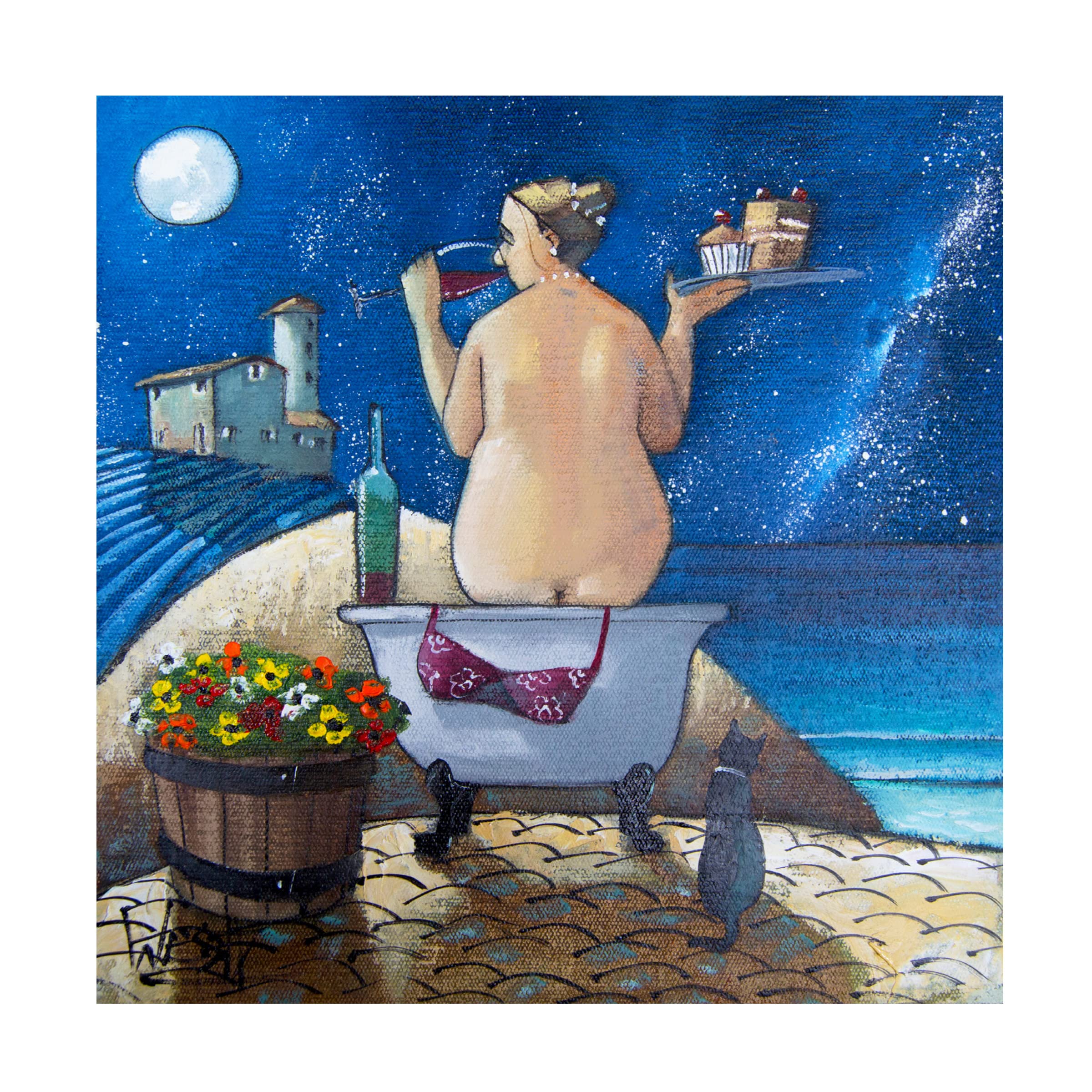 Trademark Fine Art 'Bath No 2' Canvas Wall Art Print by Ronald West - Perfect for Living Room, Bedroom & Office Decor