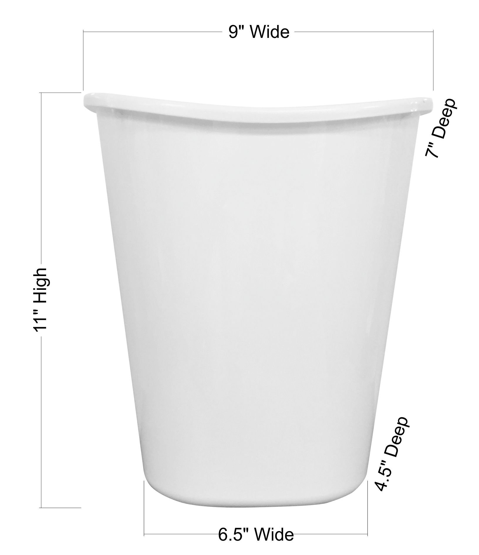 Personalized Paris Bonjour Eiffel Tower Trash Can - White for Home & Office