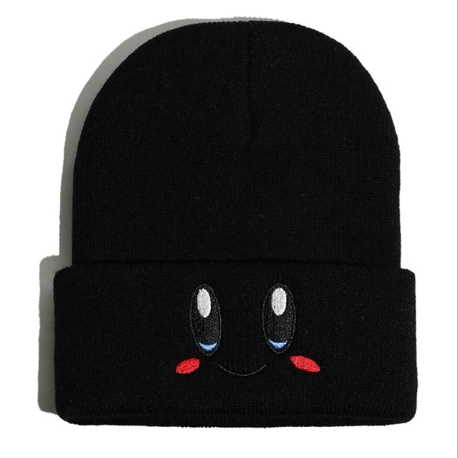 UKKO Women's Knitted Beanie Hat - Winter Warm Skull Cap with Eye Embroidery & Cartoon Design - Stretchy Elastic Ribbed Cuff for Comfort - Perfect for Cold Weather, Outdoor Activities, and Fashion Accessories