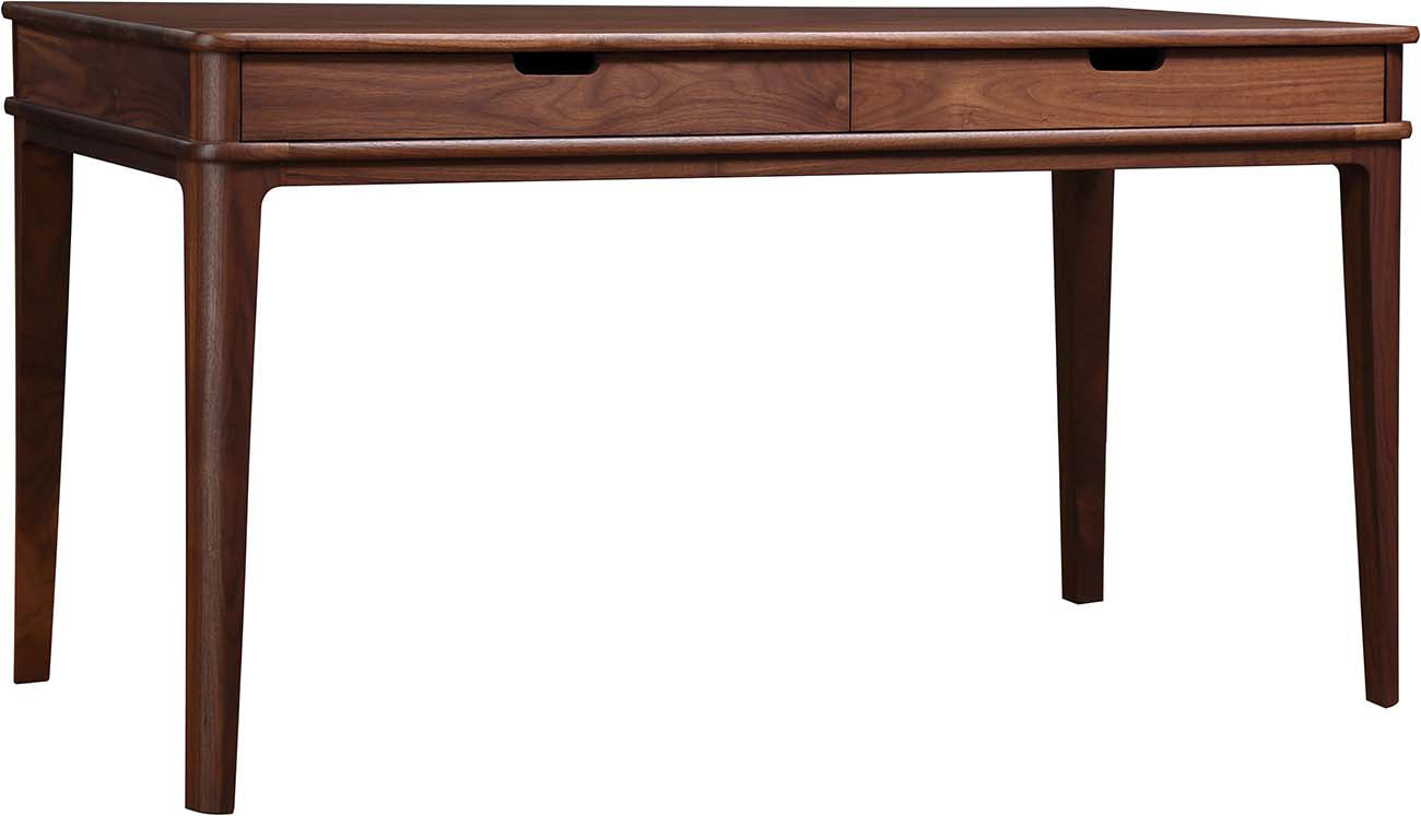 Walnut Grove Solid Wood Writing Desk - Modern Home Office Furniture for Study & Work | Perfect for Small Spaces & Remote Work