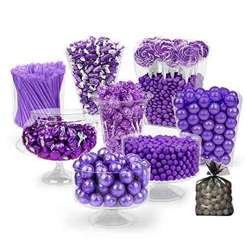 Purple Candy Buffet Table Supplies - Bulk 14 lbs for Candy Bar Decorations | Perfect for Weddings, Birthday Parties & Baby Showers