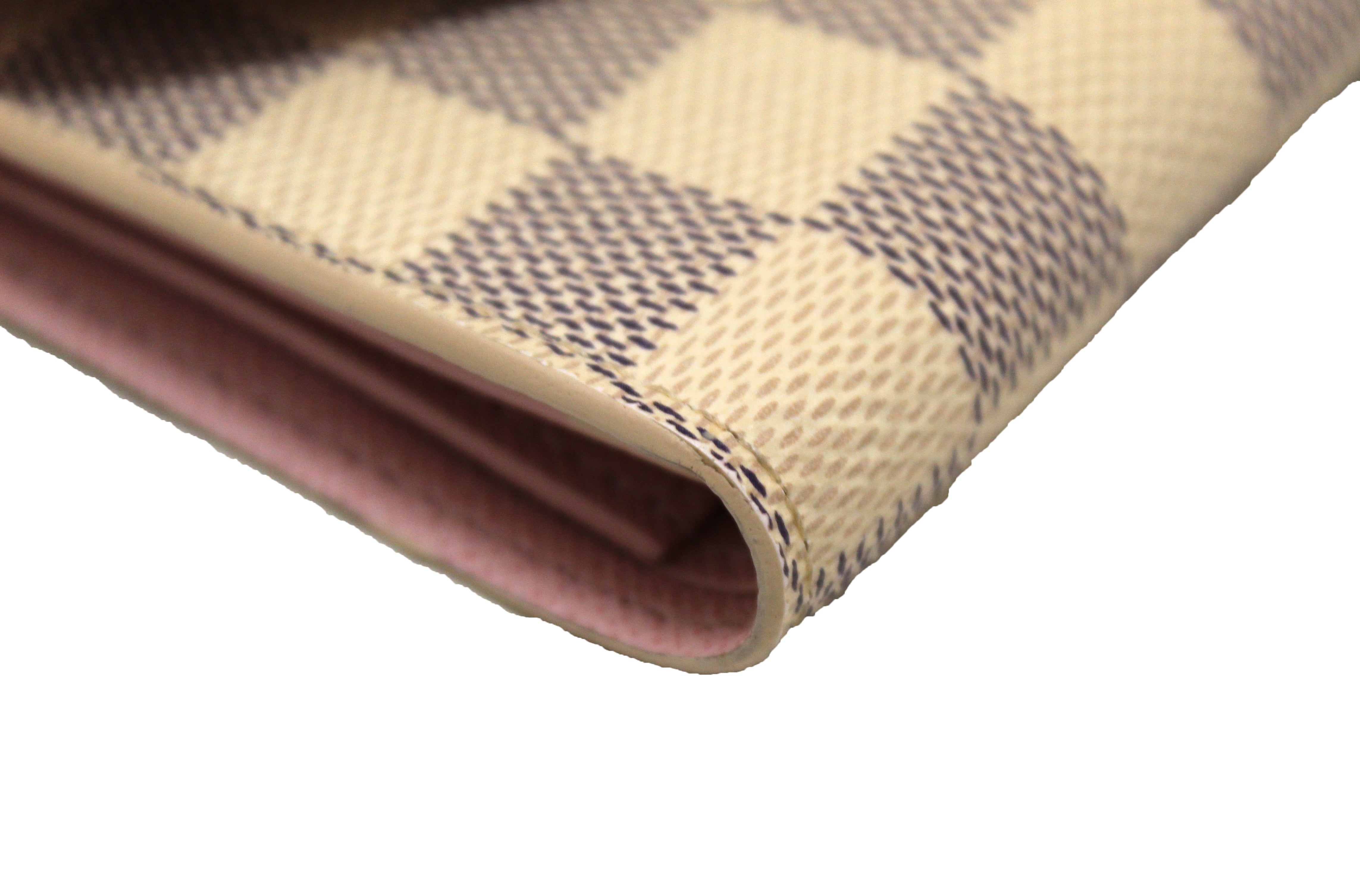 Authentic Louis Vuitton Damier Azur Rose Ballerine Pink Victorine Wallet - Luxury Women's Compact Wallet for Everyday Use, Travel & Special Occasions