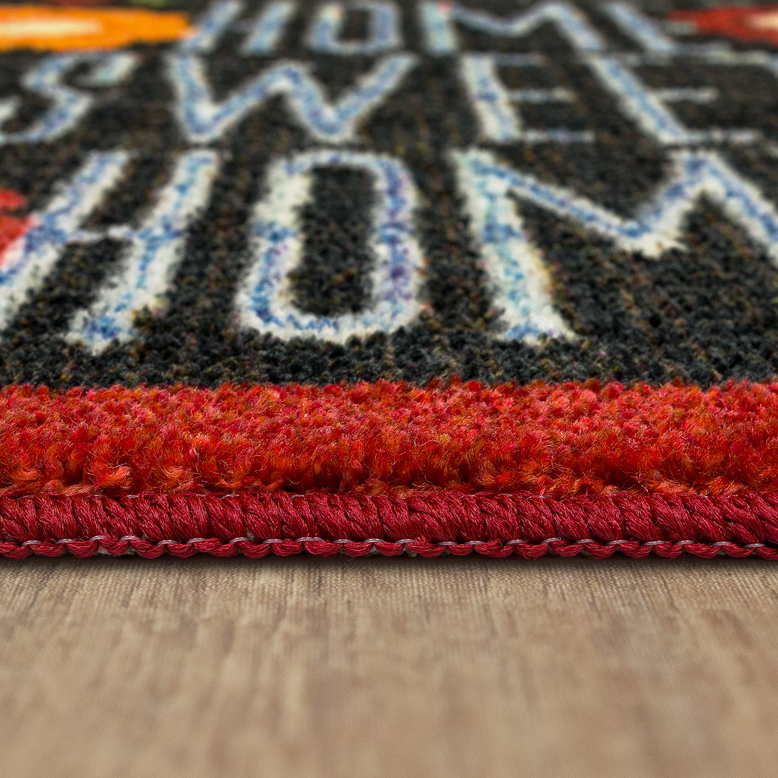 Mohawk Home Kitchen Mat - Home Sweet Flowers Black, 1'6