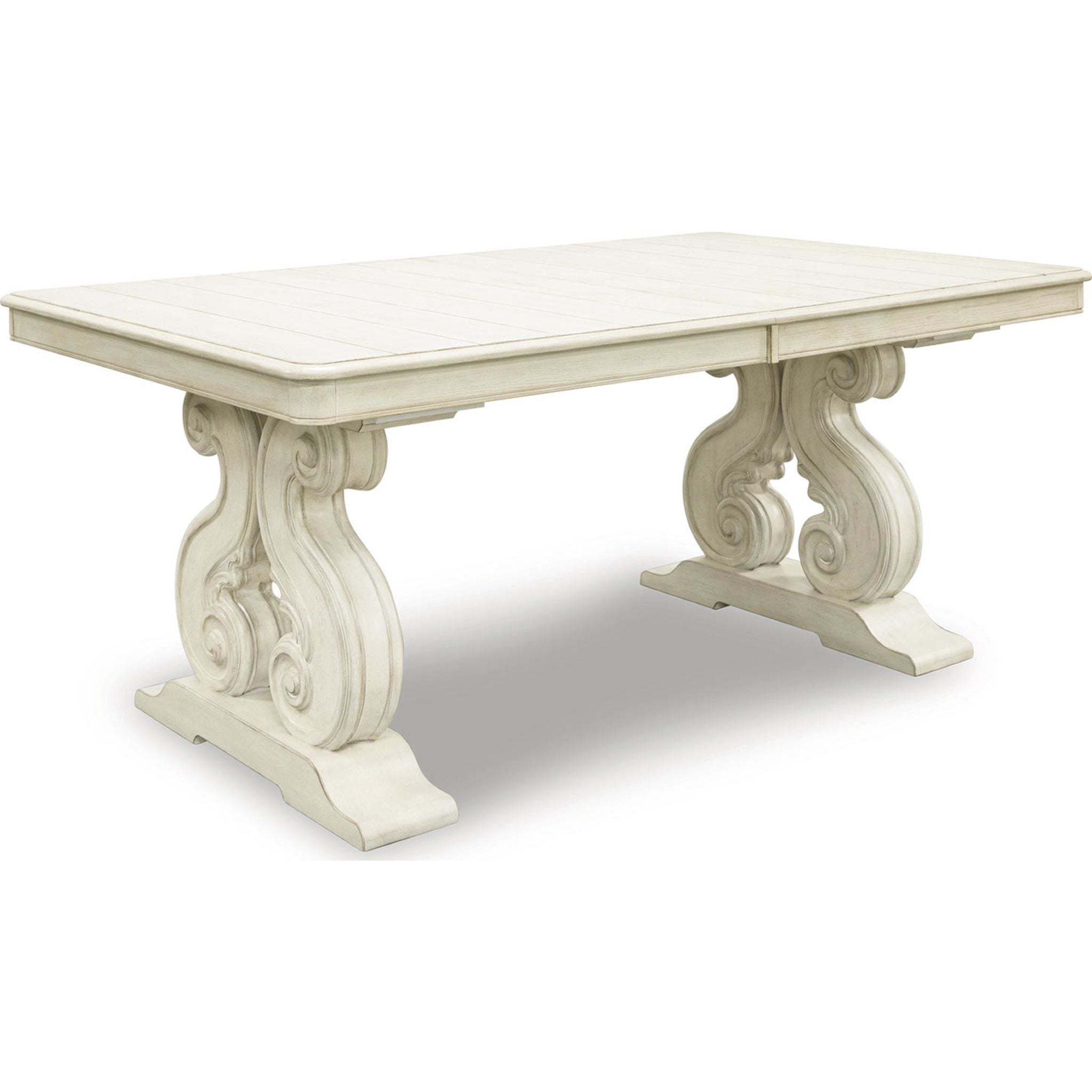 Arlendyne Extendable Dining Table - Antique White Finish (D980D4) | Perfect for Small Spaces, Dinner Parties & Family Gatherings