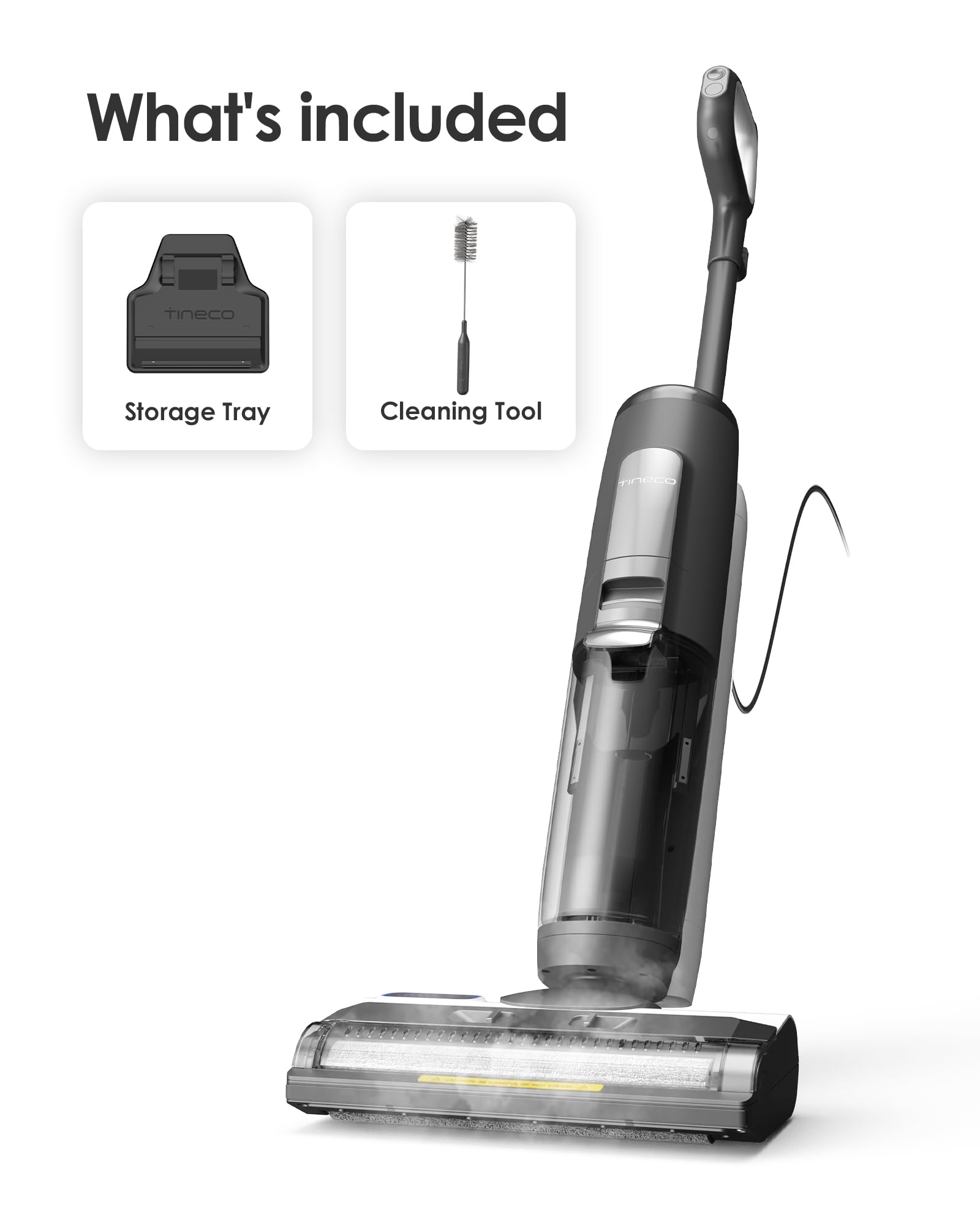 Tineco iFLOOR 5 Steam Corded Wet Dry Vacuum Cleaner - All-in-One Steam Mop for Hardwood Floors, 248℉ High-Temperature Steam, Self-Cleaning System - Perfect for Sticky Messes, Pet Hair, and Deep Cleaning Kitchens & Bathrooms