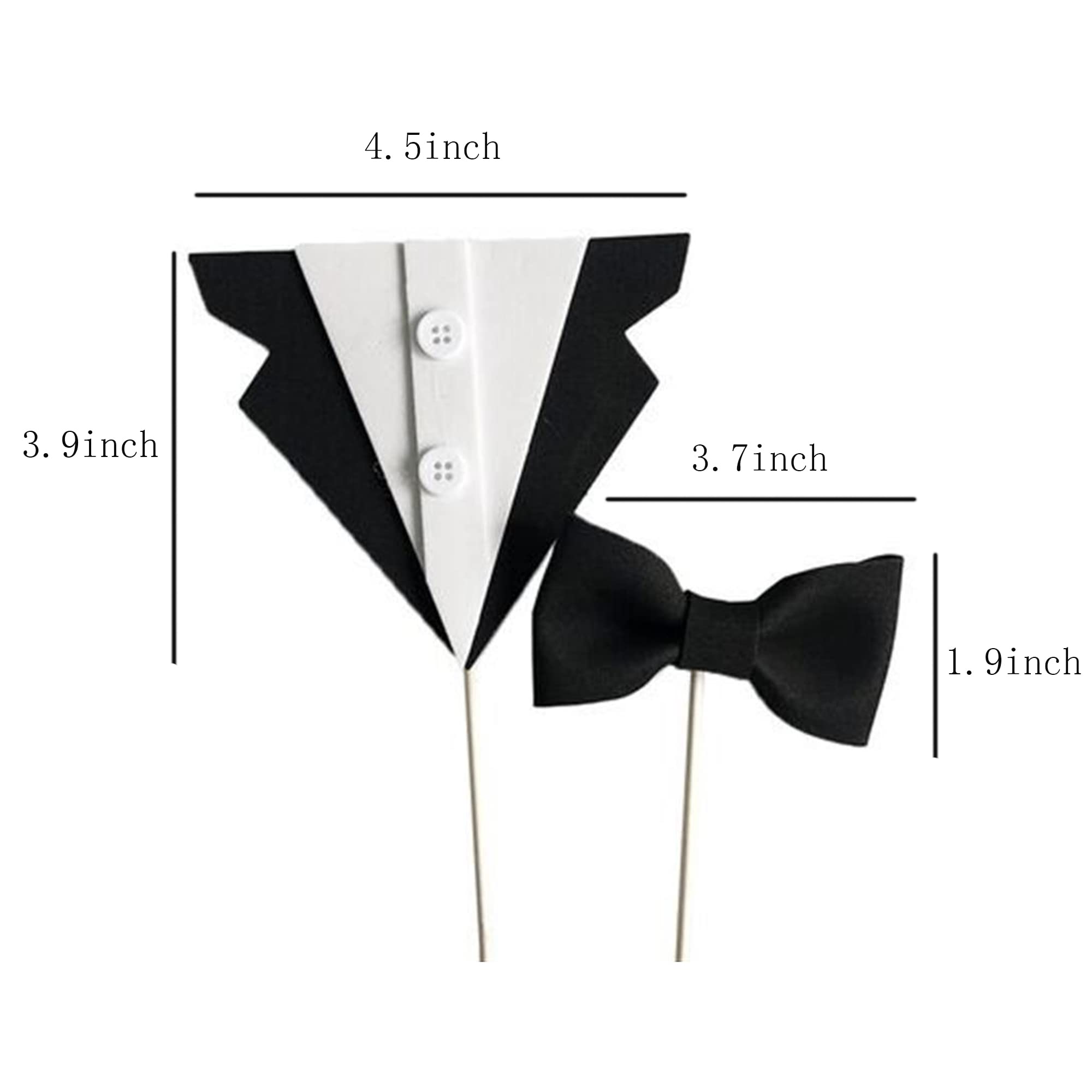 Happy Birthday Dad Cake Toppers - Father's Day Cake Decorations with Black Bow Tie, Watch, Shoes, Pipe & Wallet - I Love You Dad Cupcake Toppers for Birthday Party Supplies | Perfect for Dad's Surprise Party, Retirement Celebration & Family Gatherings