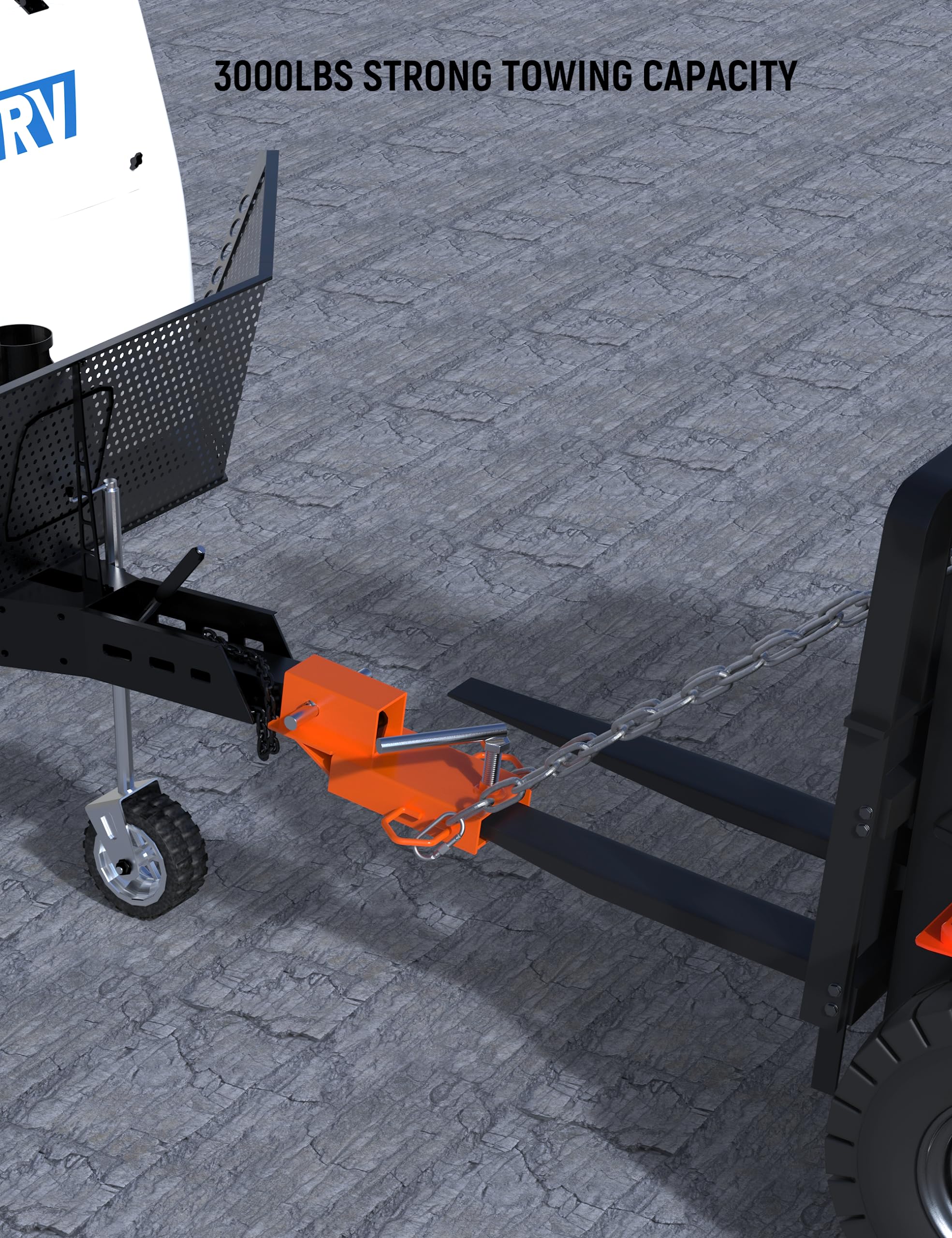 GARVEE 2 Forklift Trailer Hitch Attachment - Heavy Duty Towing Adapter with Safety Chain for Forklifts & Tractors | Perfect for Warehouse, Construction & Farm Equipment Hauling