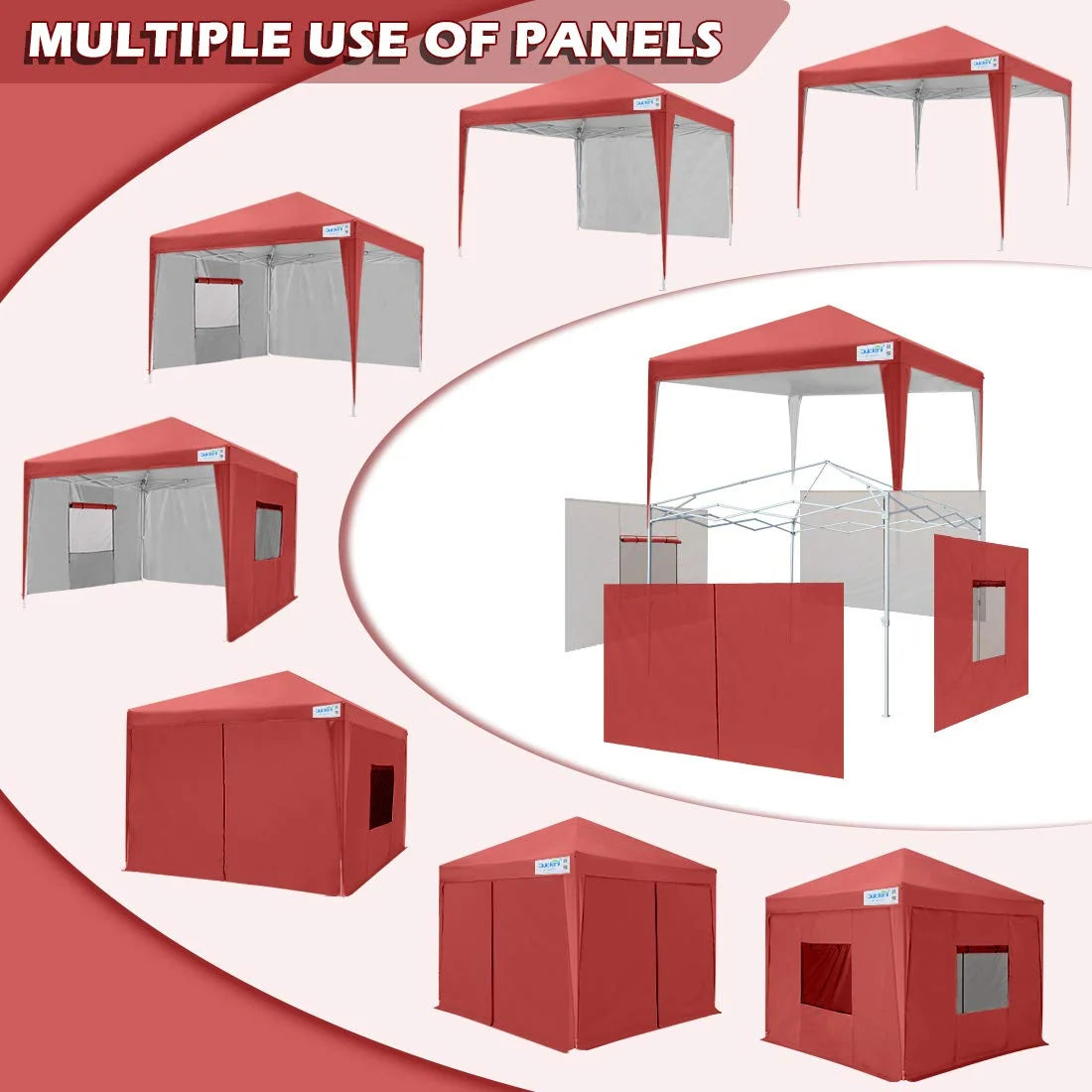 8' x 8' Pop Up Privacy Canopy Tent with Removable Side Walls - Perfect for Outdoor Events, Beach Parties, and Backyard Gatherings