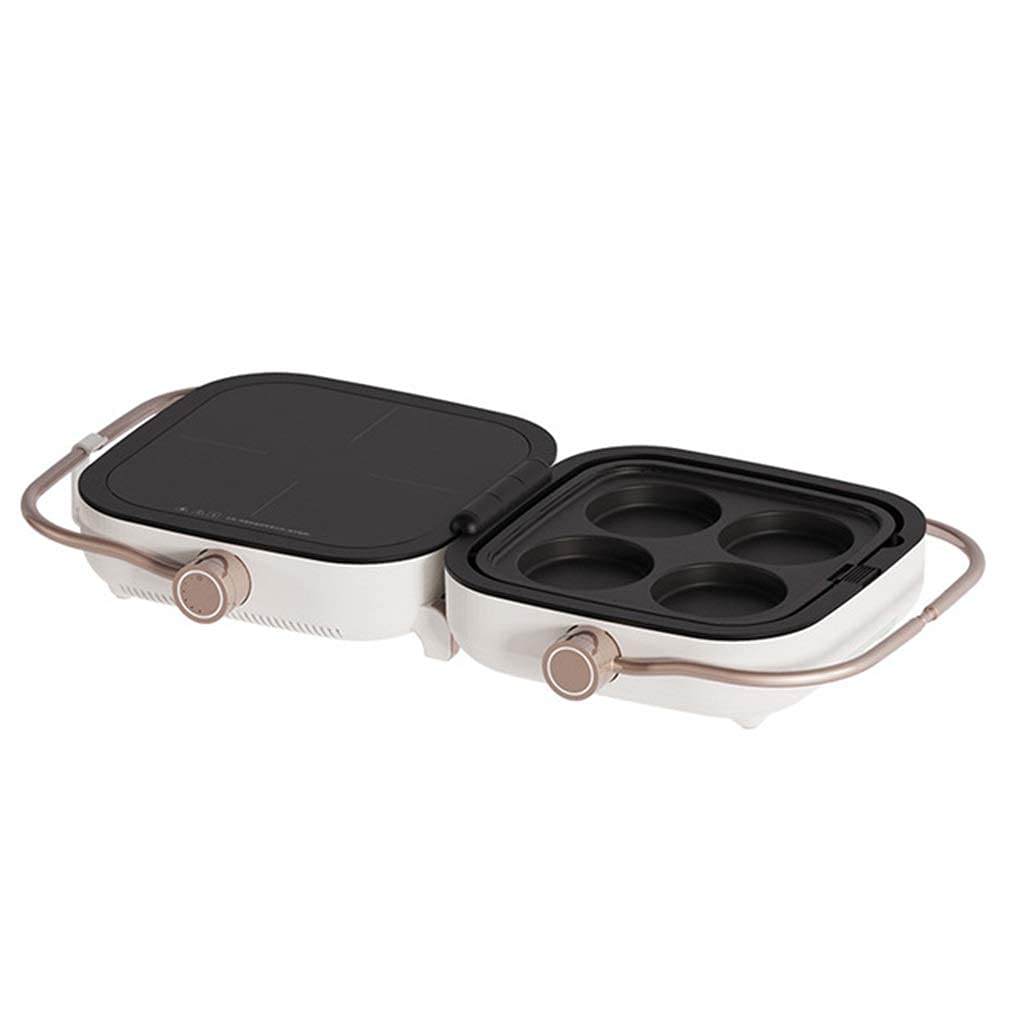 **Electric Grill with Removable Plates - Portable Hot Pot & BBQ Grill, Non-Stick Multi-Cooker for 2-3 People | Indoor & Outdoor Cooking, Camping, Picnics, Family Gatherings**