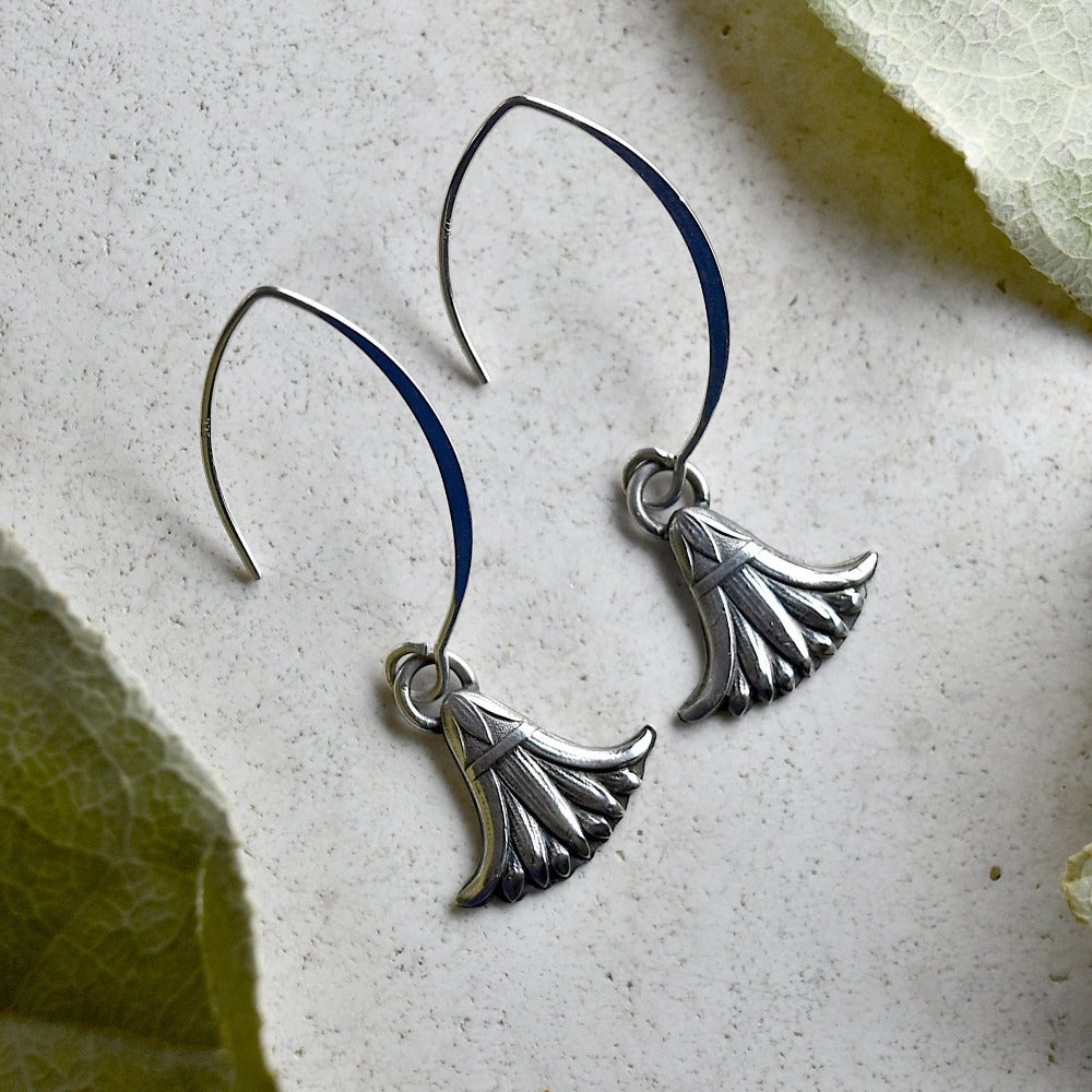 Egyptian Revival Silver Drop Earrings for Women - Vintage Style Jewelry - Perfect for Parties, Weddings & Special Occasions