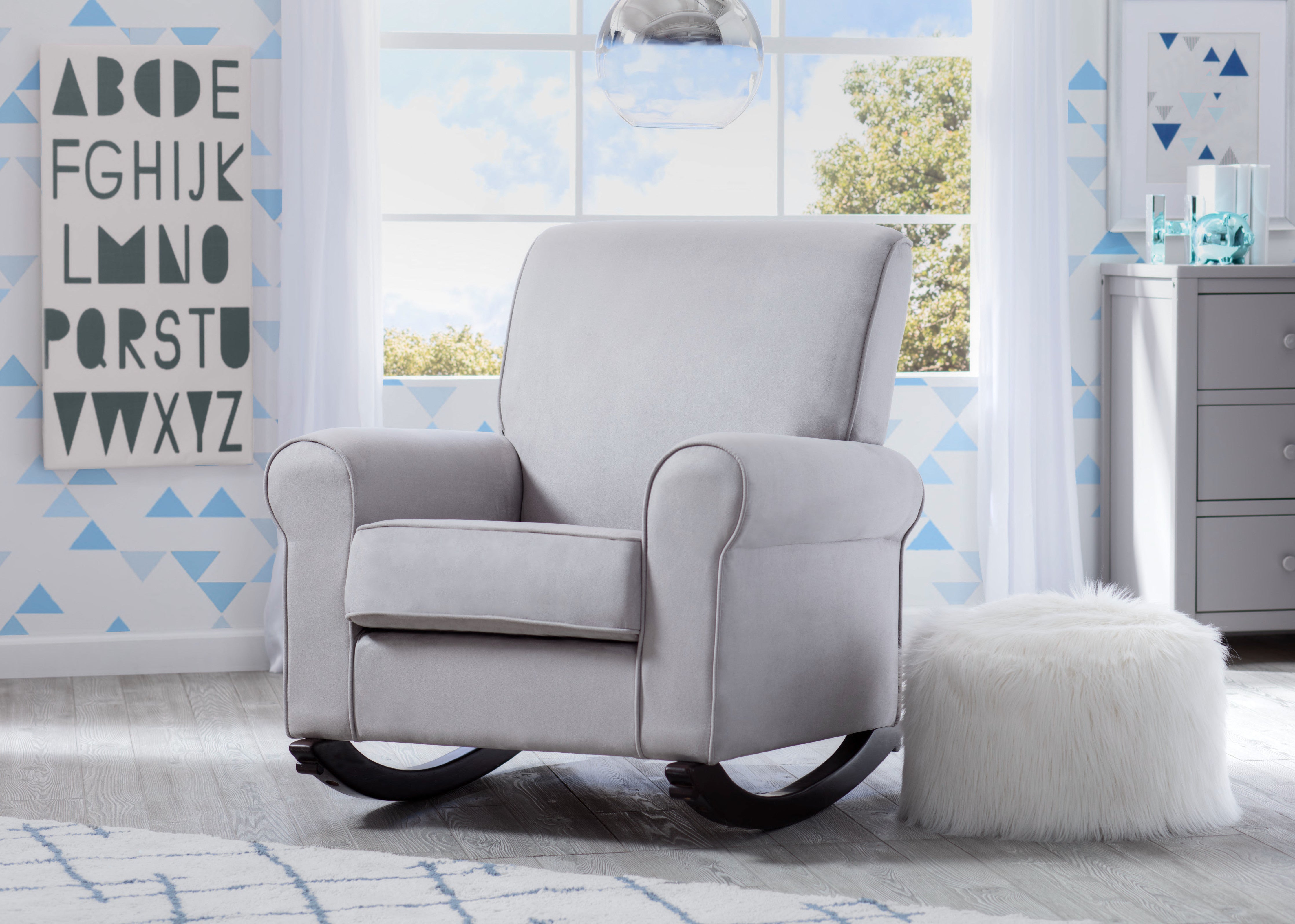 Rowen Nursery Rocking Chair - Comfortable Baby Nursery Rocker for Breastfeeding & Nursery Decor - Perfect for Nursing, Reading & Relaxing in Baby's Room