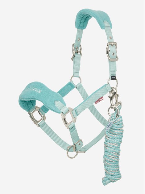 Le Mieux Vogue Fleece Headcollar and Lead Rope Set - Soft Horse Training Equipment for Riding, Grooming & Show Preparation