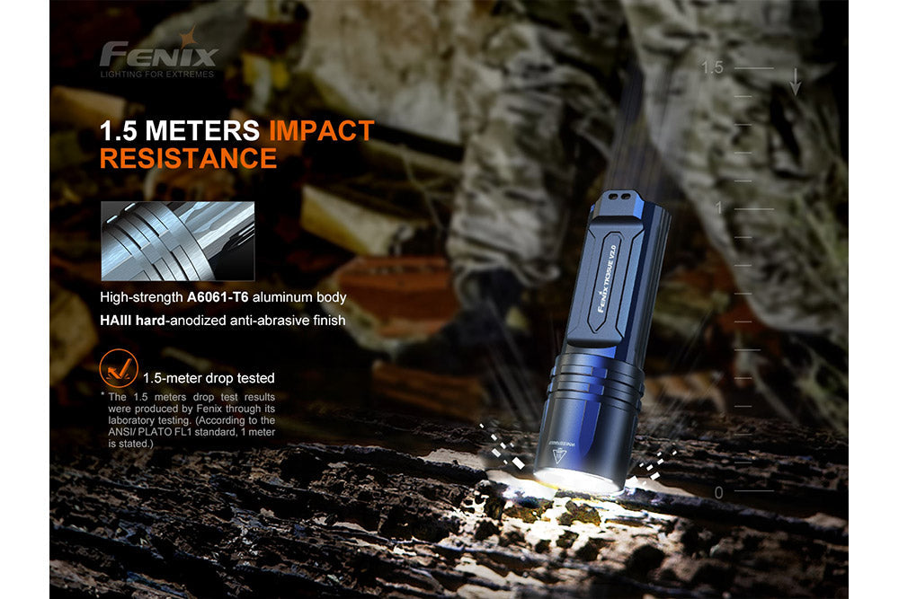 Fenix TK35UE V2.0 2000 Lumen Rechargeable Tactical Flashlight - Open Box - Perfect for Camping, Hiking & Emergency Preparedness