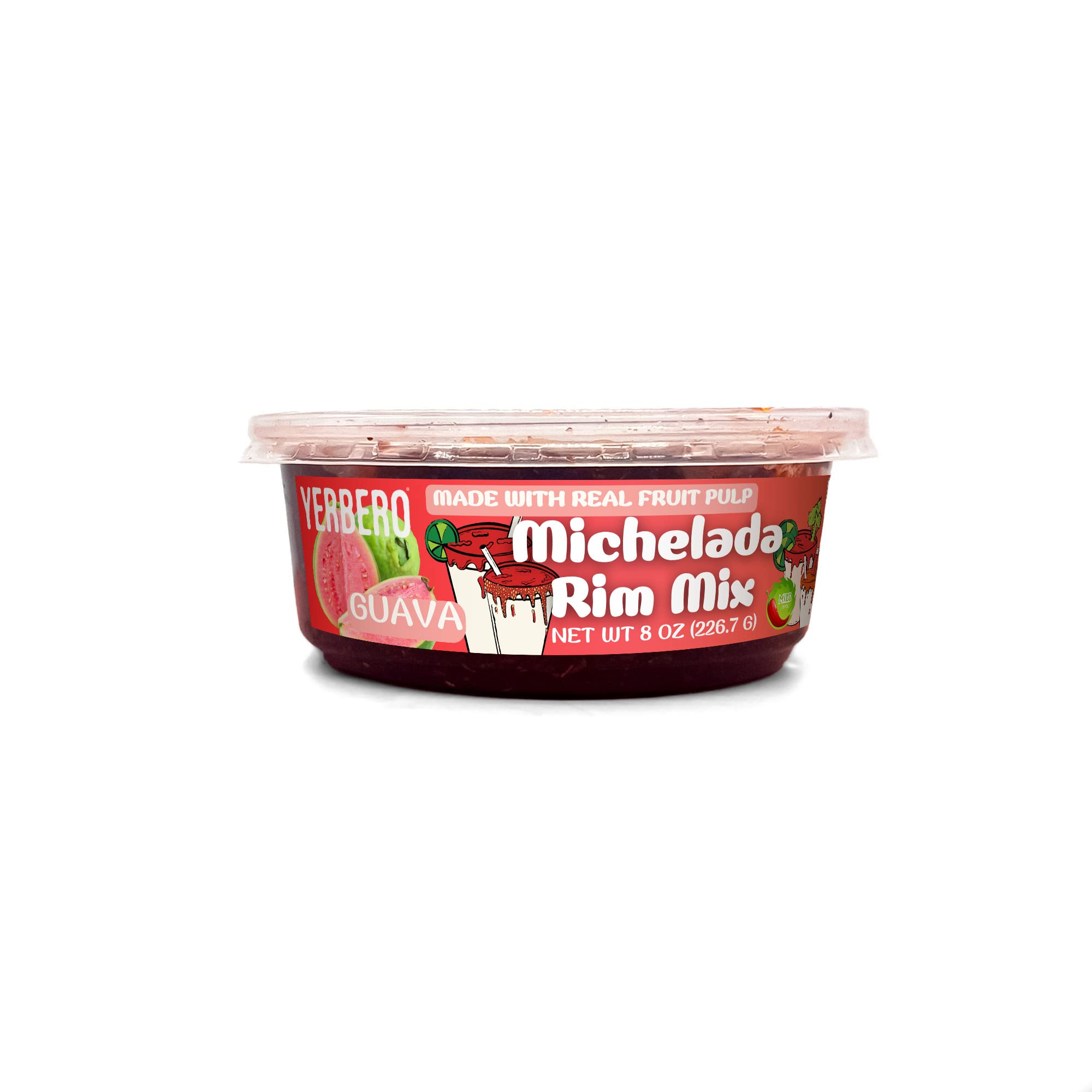 Michelada Guava & Chamoy Rim Dip | 8 Oz (226.7g) | Authentic Mexican Guayaba Chili Paste with Real Fruit | Bold Flavor for Cocktails, Snacks & Mexican Cuisine | Perfect for Micheladas, Fruit Cups & Party Appetizers