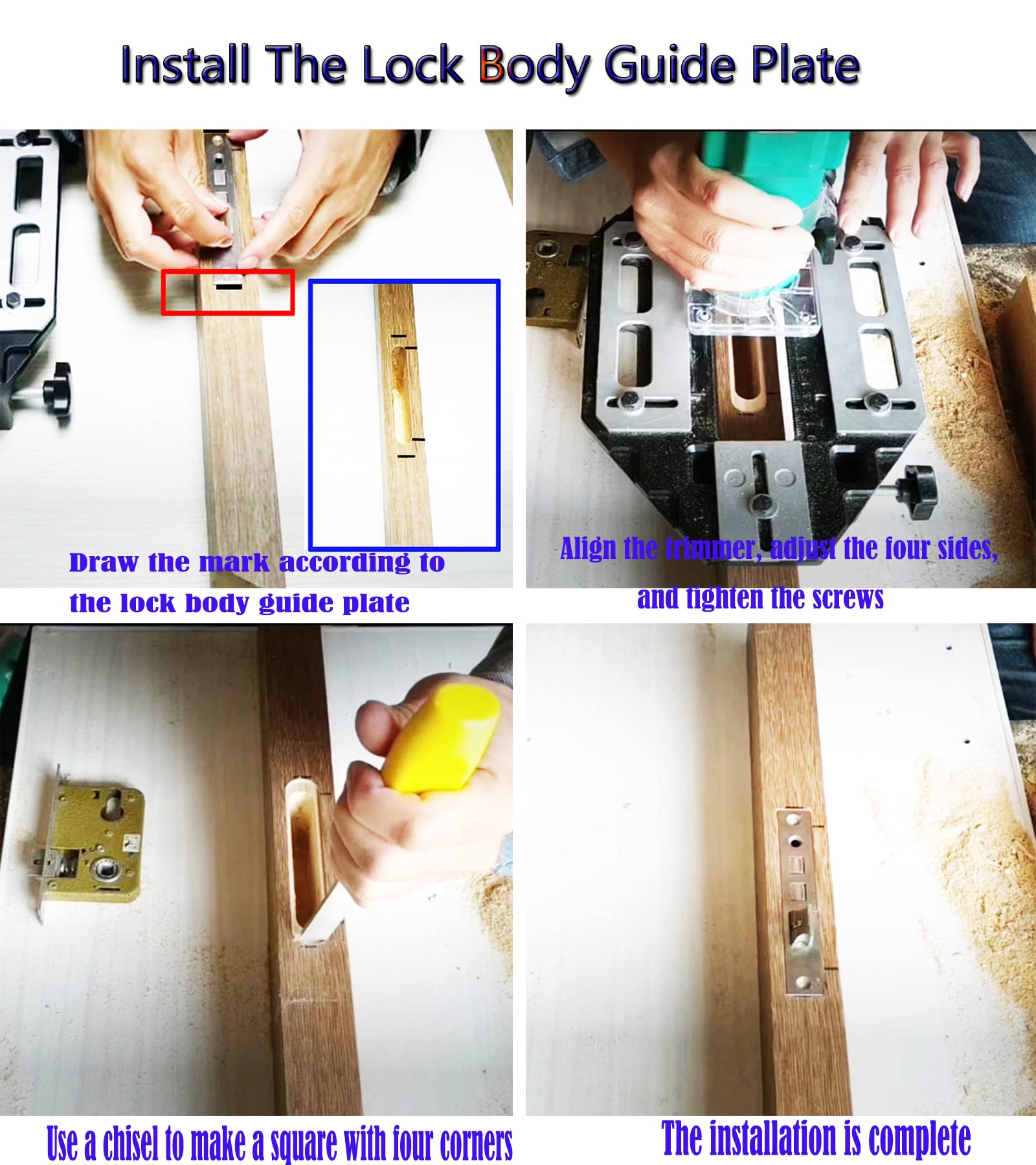 Premium Aluminum Alloy Door Hinge Jig - Professional Woodworking Hole Opener & Slotting Locator for Cabinet & Kitchen Door Installation | Perfect for DIY Home Improvement & Furniture Making Projects