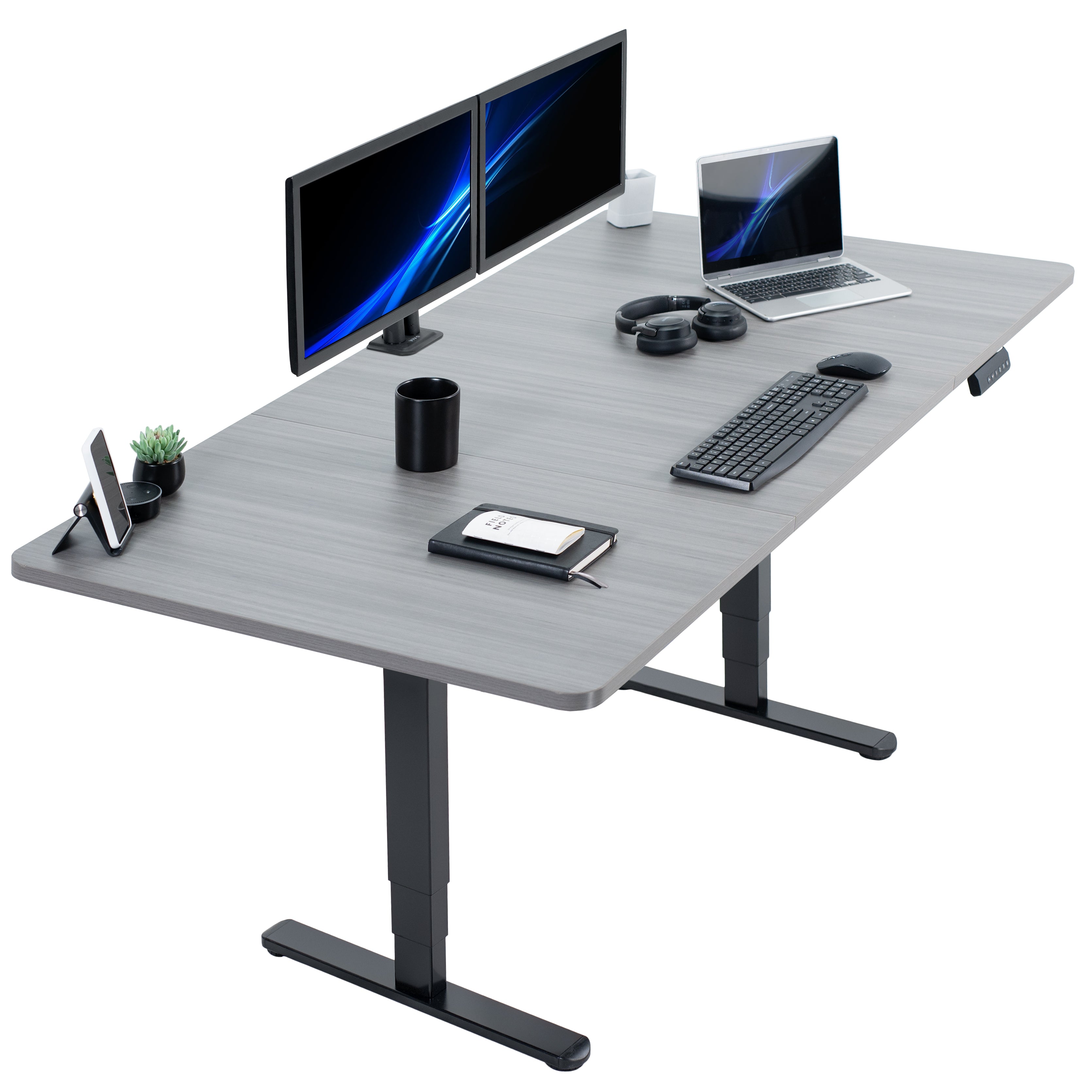 2B Series 71 x 36 Inch Electric Standing Desk with Push Button Memory Controller - Perfect for Home Office, Gaming & Workspace Ergonomics
