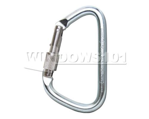 SMC XL Steel D Screw Gate Locking Carabiner 54 kN - Heavy Duty Climbing Gear for Rock Climbing, Hiking & Outdoor Adventures