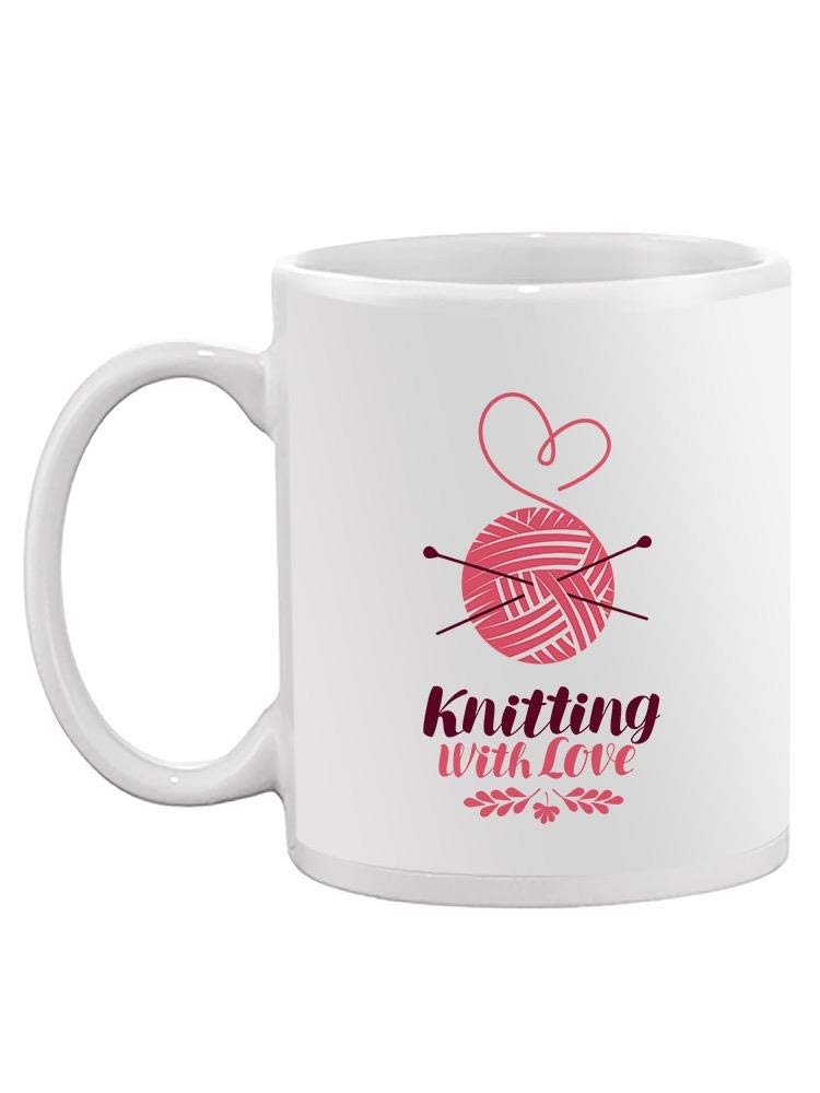 Knitting With Love Unisex Coffee Mug - Perfect for Tea, Coffee & Hot Drinks at Home or Office