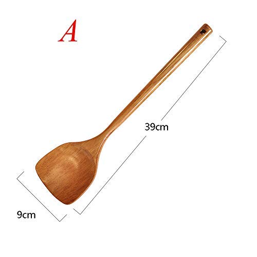 Wooden Non-Stick Spatula for Cooking - Natural Wood Wok Turner, Frying Pan Utensil for Stir-Fry, Scrambled Eggs & Pancakes - Perfect Kitchen Tool for Sauteing & Flipping Food