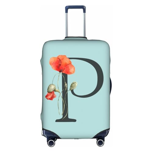 Black Letter P Boho Floral Flowers Leaves