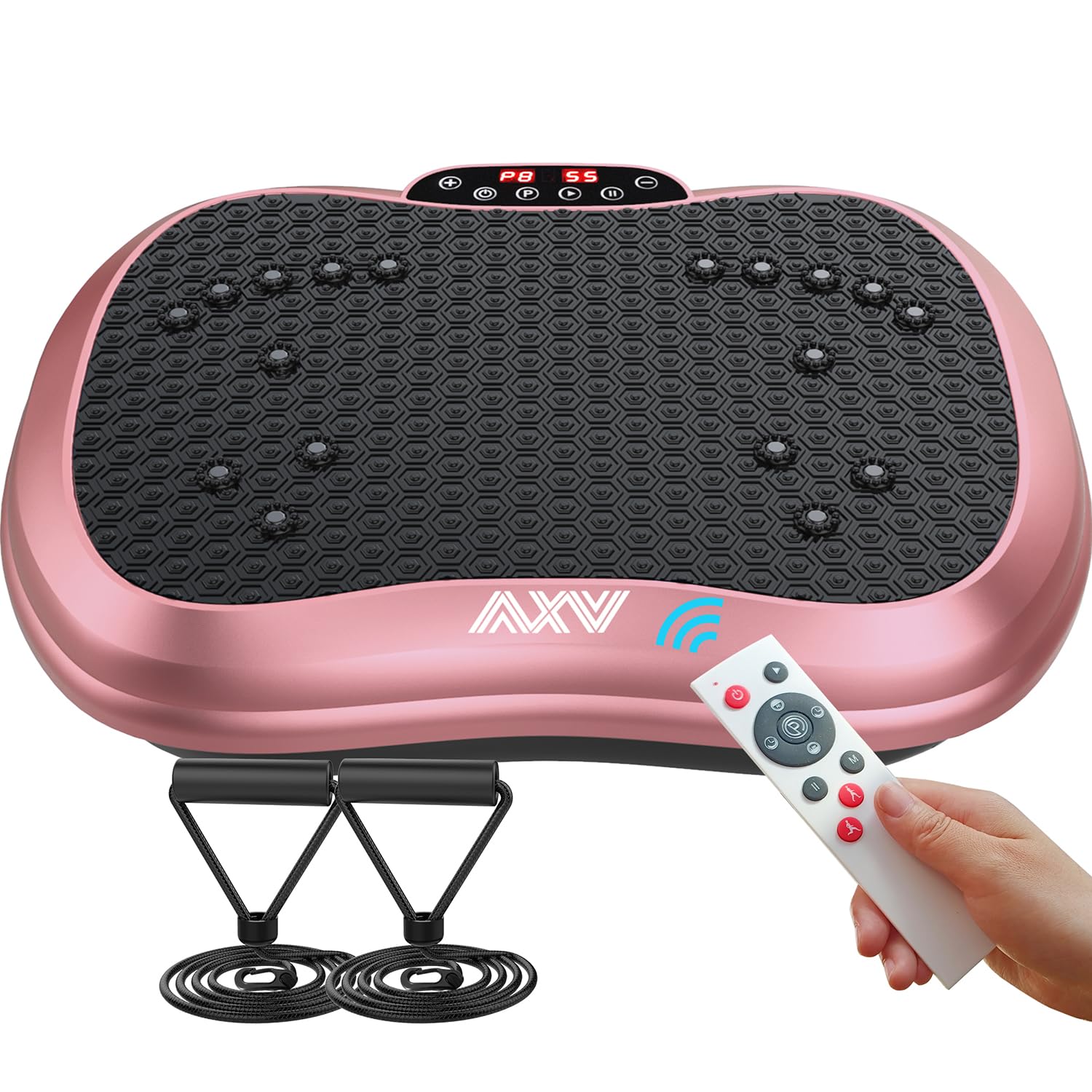 AXV Portable Mini Vibration Plate Exercise Machine - Whole Body Workout for Weight Loss, Toning & Lymphatic Drainage | Home Gym Fitness Equipment for Women & Men | Perfect for Small Spaces & Apartment Workouts
