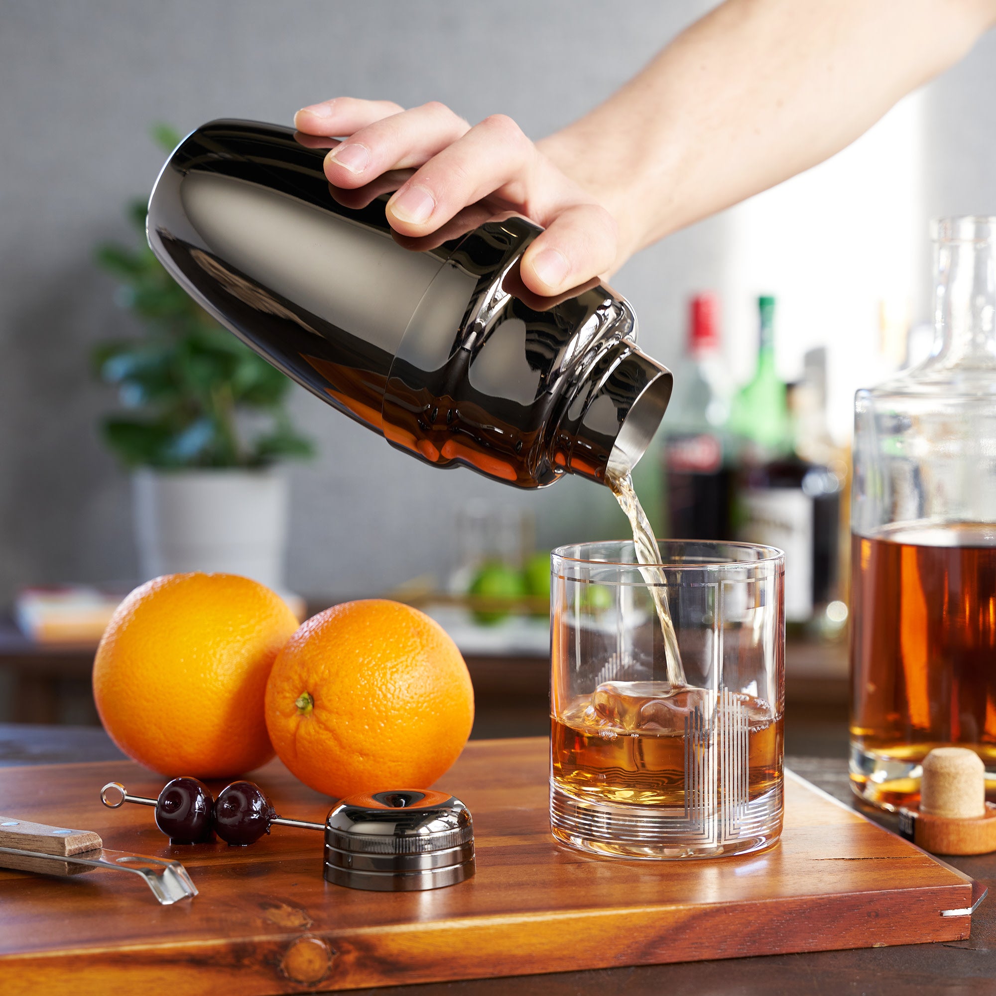 Premium Warren Heavyweight Cocktail Shaker Set - Professional Bar Mixing Tools for Home & Cocktail Parties - Perfect for Margaritas, Martinis & Mojitos