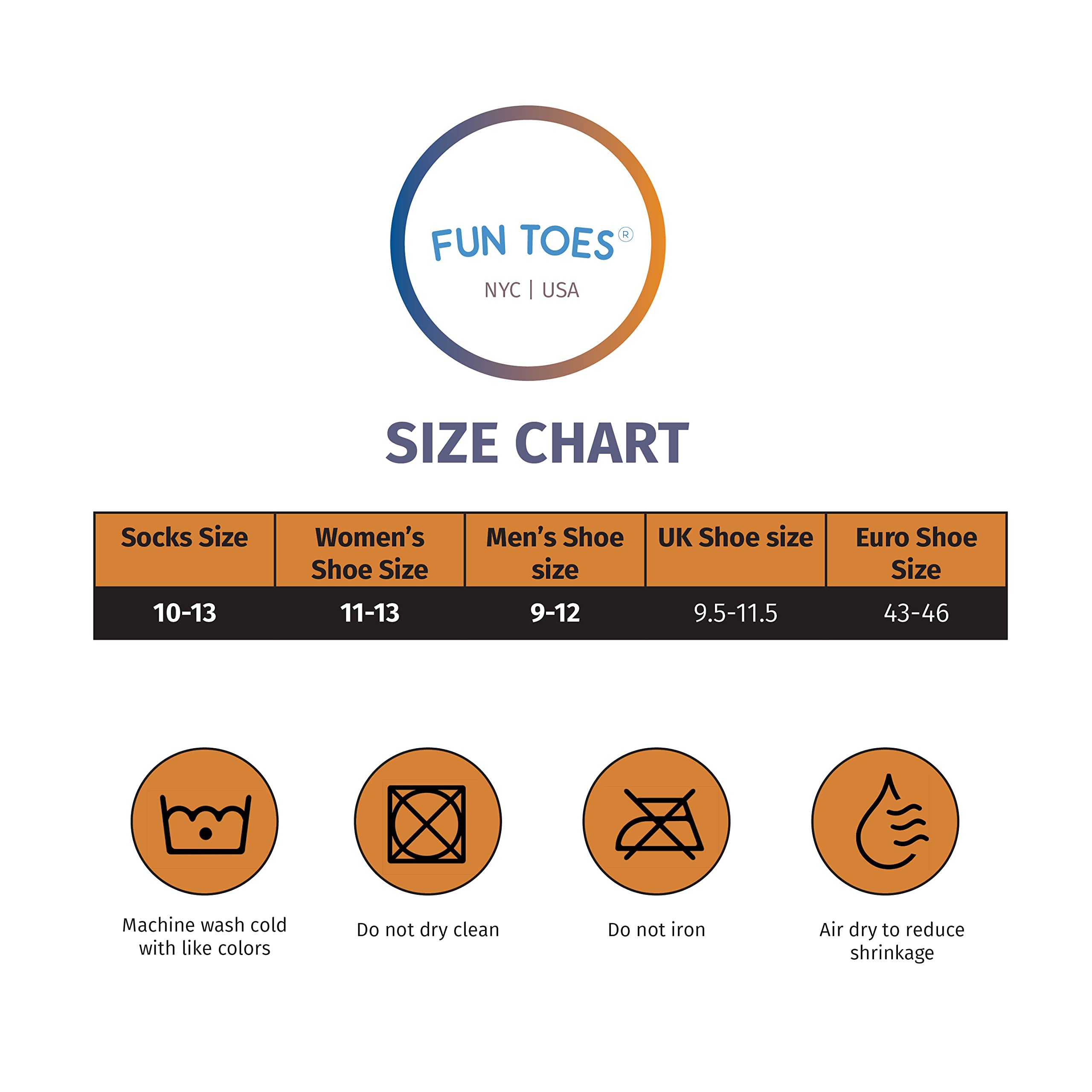 FUN TOES Men's Hiking Crew Socks - 6 Pairs Merino Wool Socks for Men, Lightweight & Reinforced (Size 8-12) - Perfect for Outdoor Adventures, Camping & Winter Hiking
