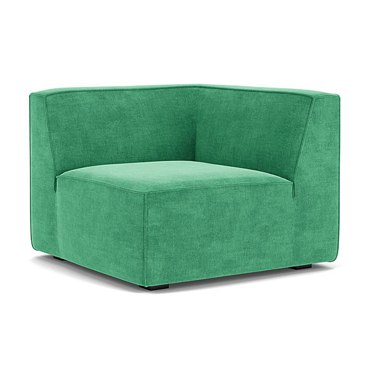 Modern Dane Fabric 1-Seater Left Corner Modular Sofa - Compact Sectional Couch for Small Living Rooms & Apartments
