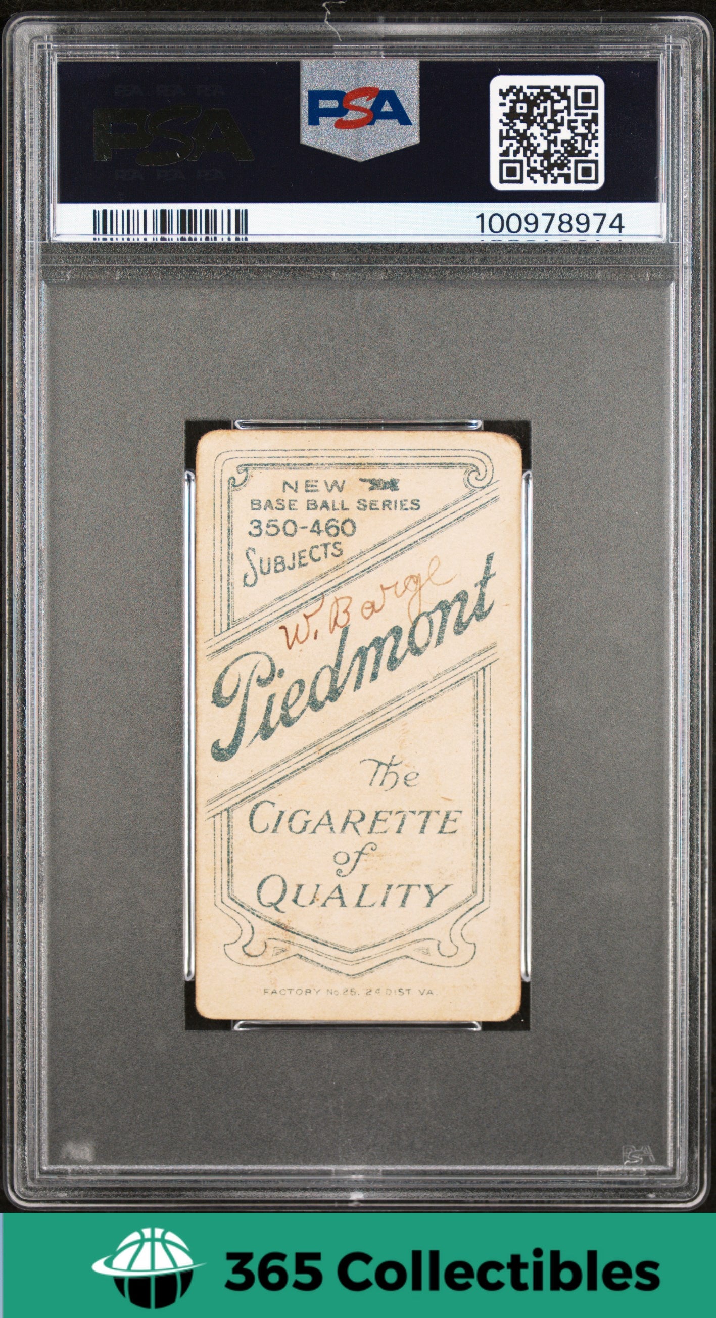 1909 T206 Piedmont 350-460 Tobacco Baseball Card - Lee Tannehill Chicago PSA 1.5 Graded - Vintage Sports Memorabilia for Collectors & Baseball Fans