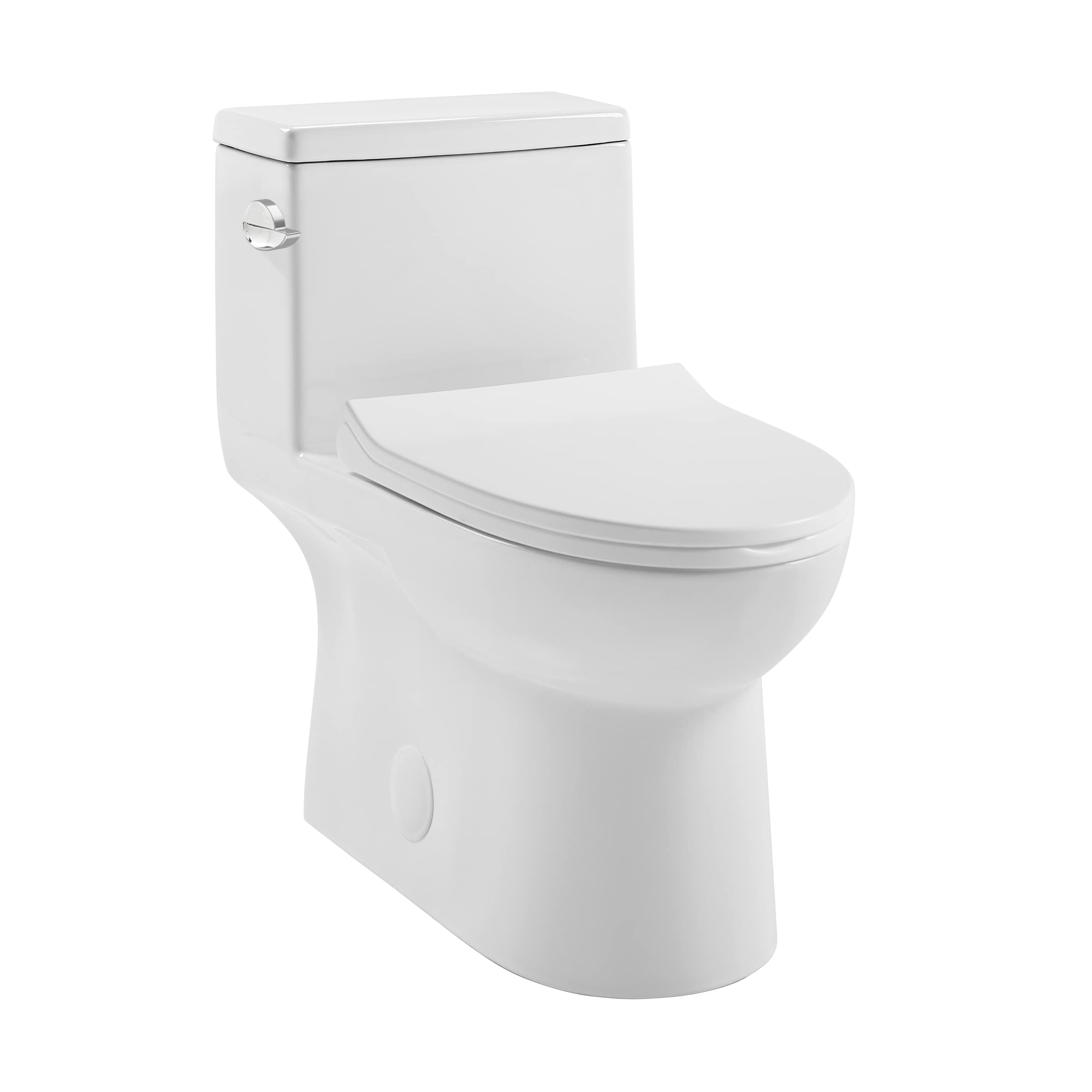 Swiss Madison SM-1T125 Daxton One Piece Elongated Toilet 1.28 GPF - Water Efficient Modern Bathroom Toilet for Home & Commercial Use