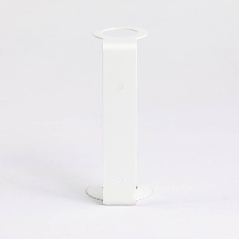 DESIGNSTUFF White Single Soap Dispenser Holder - Modern Bathroom & Kitchen Countertop Organizer for Liquid Soap Bottles