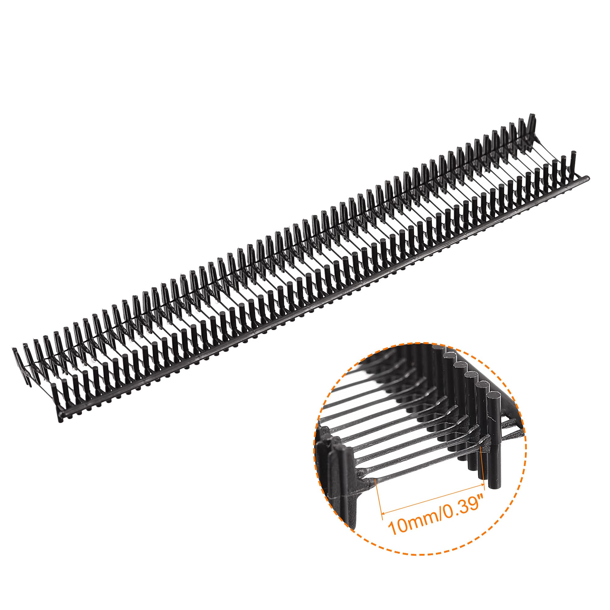 Meccanity Standard Plastic Tagging Fasteners - 0.39 Inch/10mm Garment Price Tag Label Barbs (5000 Pack, Black) | Perfect for Clothing Retail, Inventory Management & Price Tag Attachment