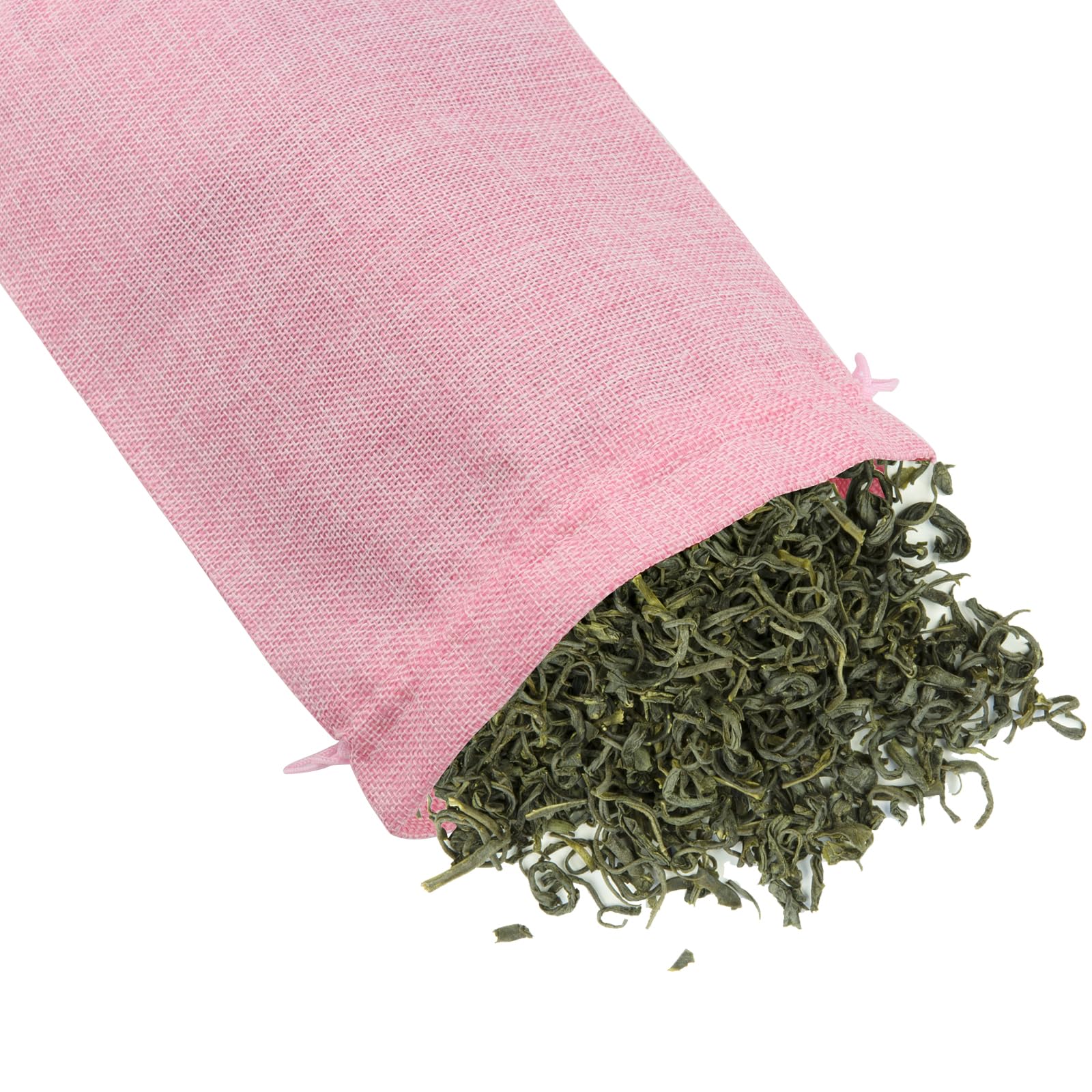 ZOENHOU 30 Pack 8x12 Inch Large Pink Burlap Drawstring Bags - Durable Jute Gift Bags for Party Favors, DIY Crafts, Wedding Decor & Rustic Home Storage