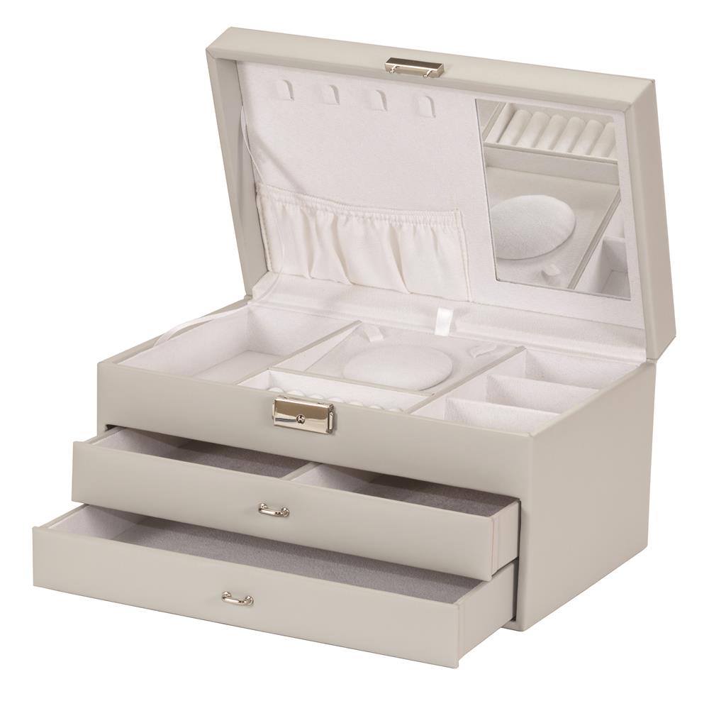 Isobel Misty Grey Jewelry Box - Elegant Storage for Rings, Necklaces & Earrings - Perfect for Travel, Gifts & Home Decor